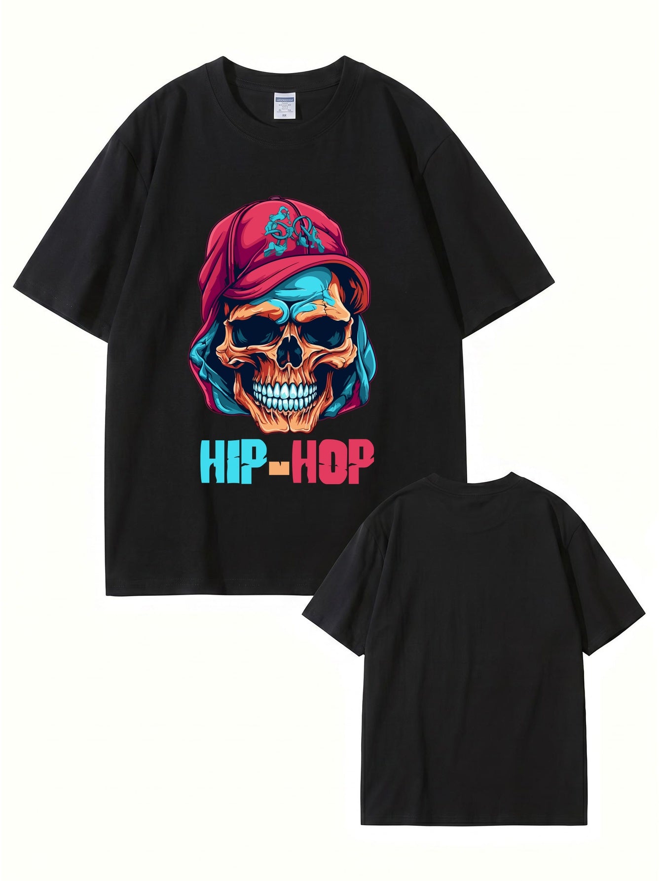 Hip-Hop Skull Graphic T-Shirt | Streetwear Urban Style Cotton Tee