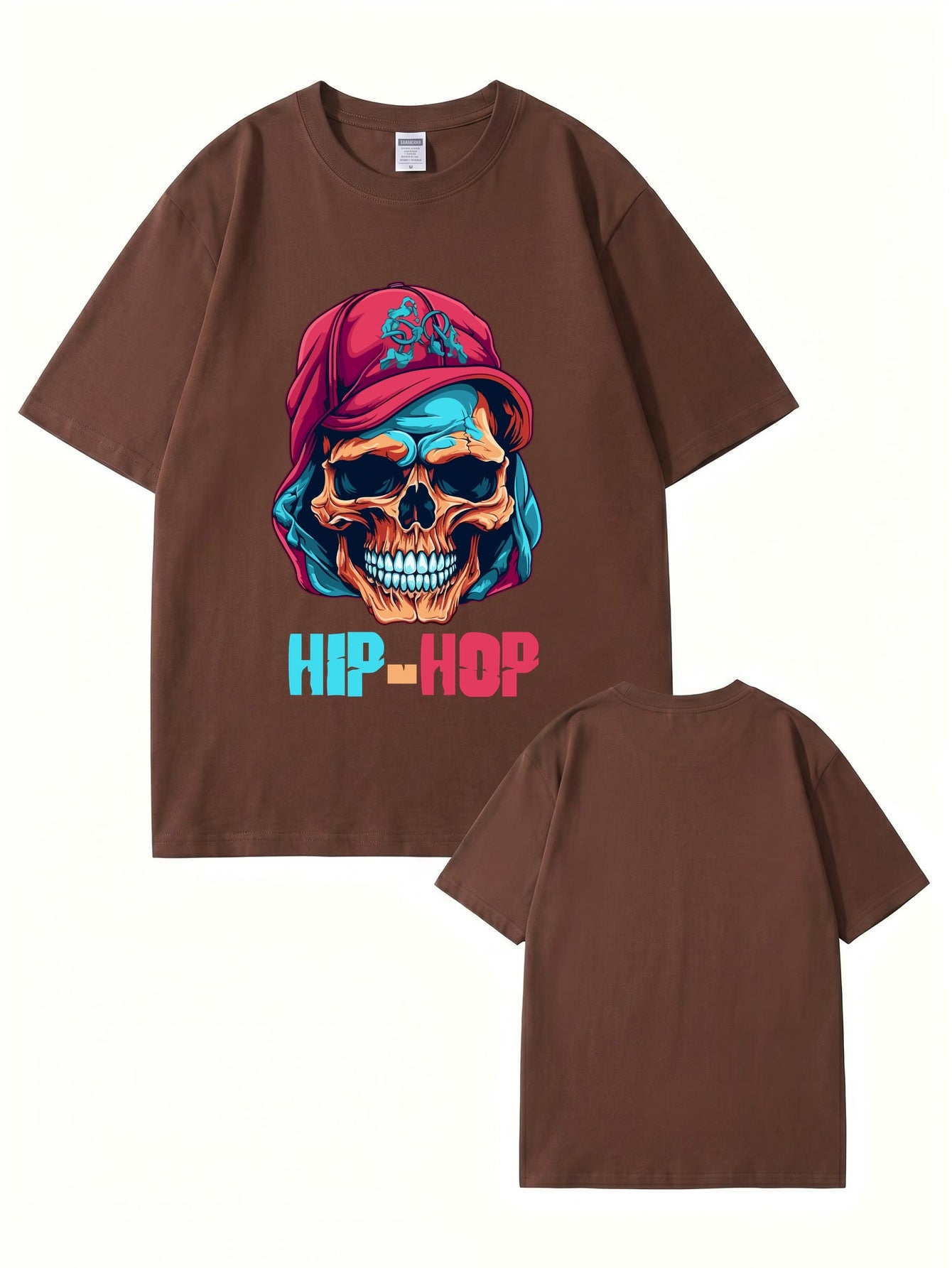 Hip-Hop Skull Graphic T-Shirt | Streetwear Urban Style Cotton Tee