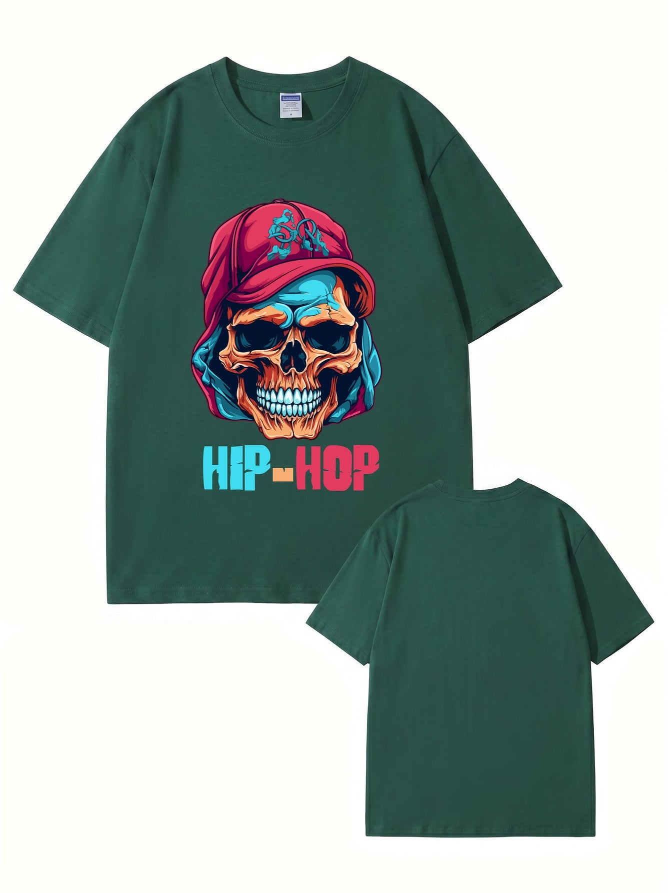 Hip-Hop Skull Graphic T-Shirt | Streetwear Urban Style Cotton Tee