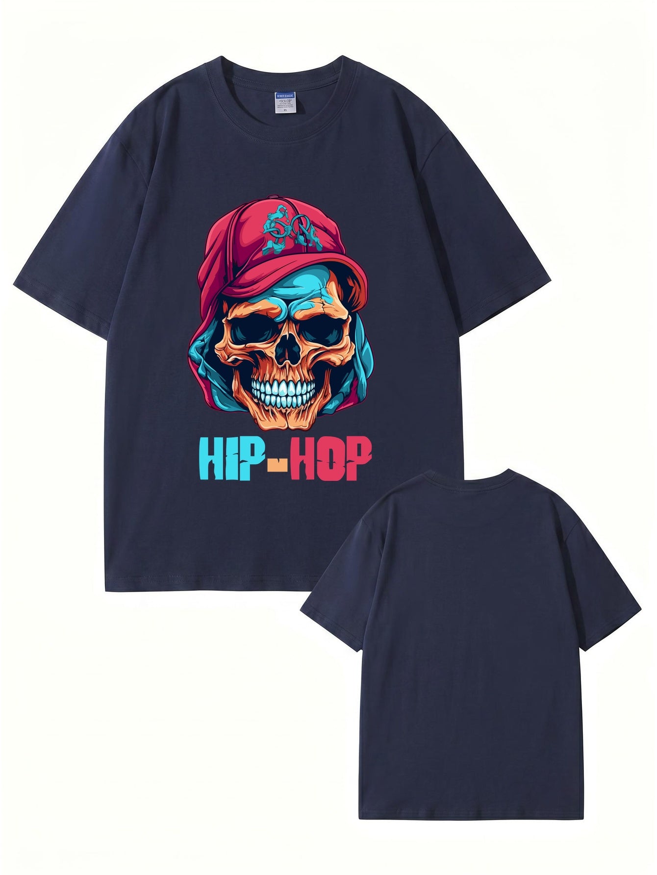 Hip-Hop Skull Graphic T-Shirt | Streetwear Urban Style Cotton Tee