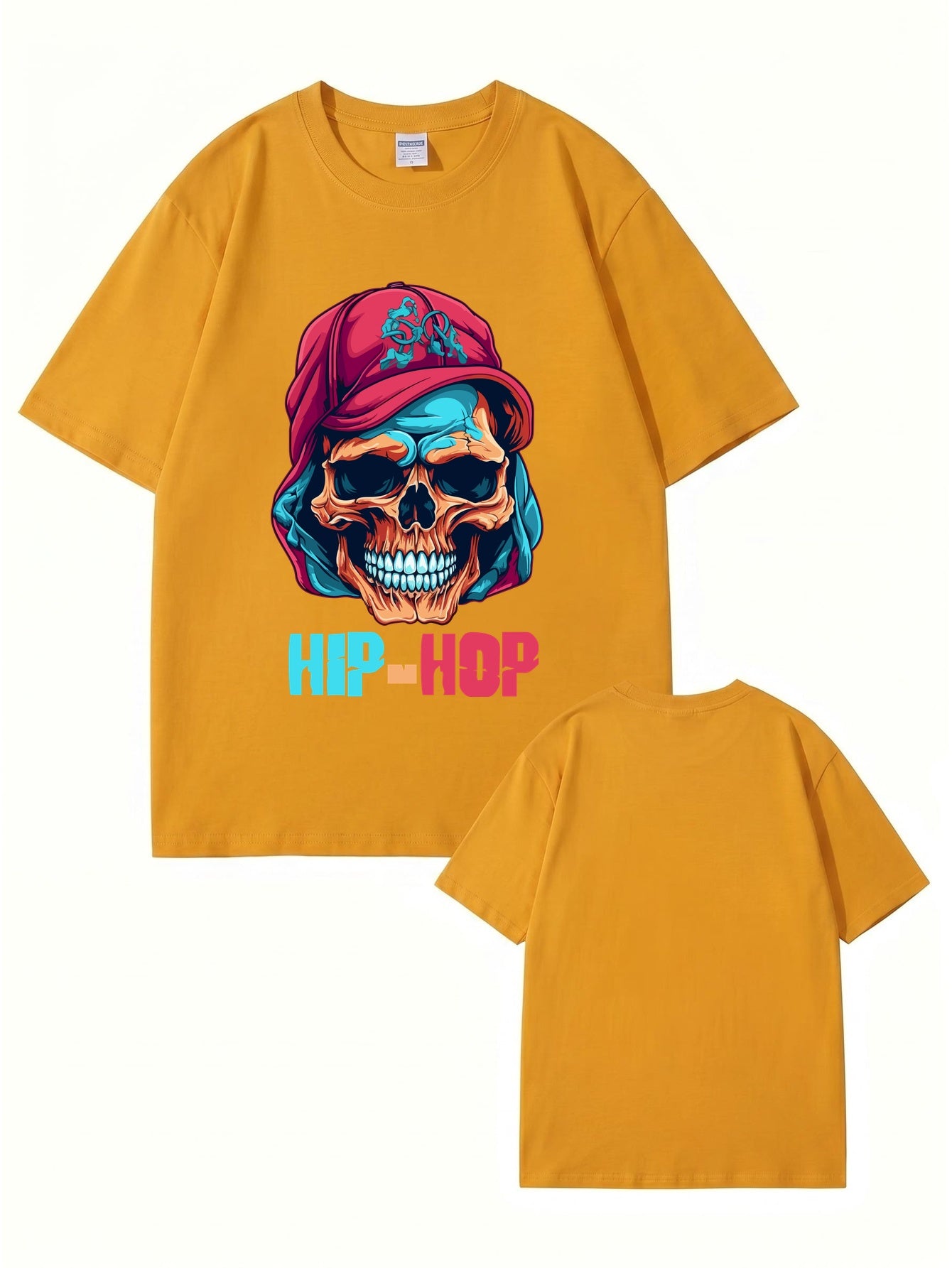 Hip-Hop Skull Graphic T-Shirt | Streetwear Urban Style Cotton Tee