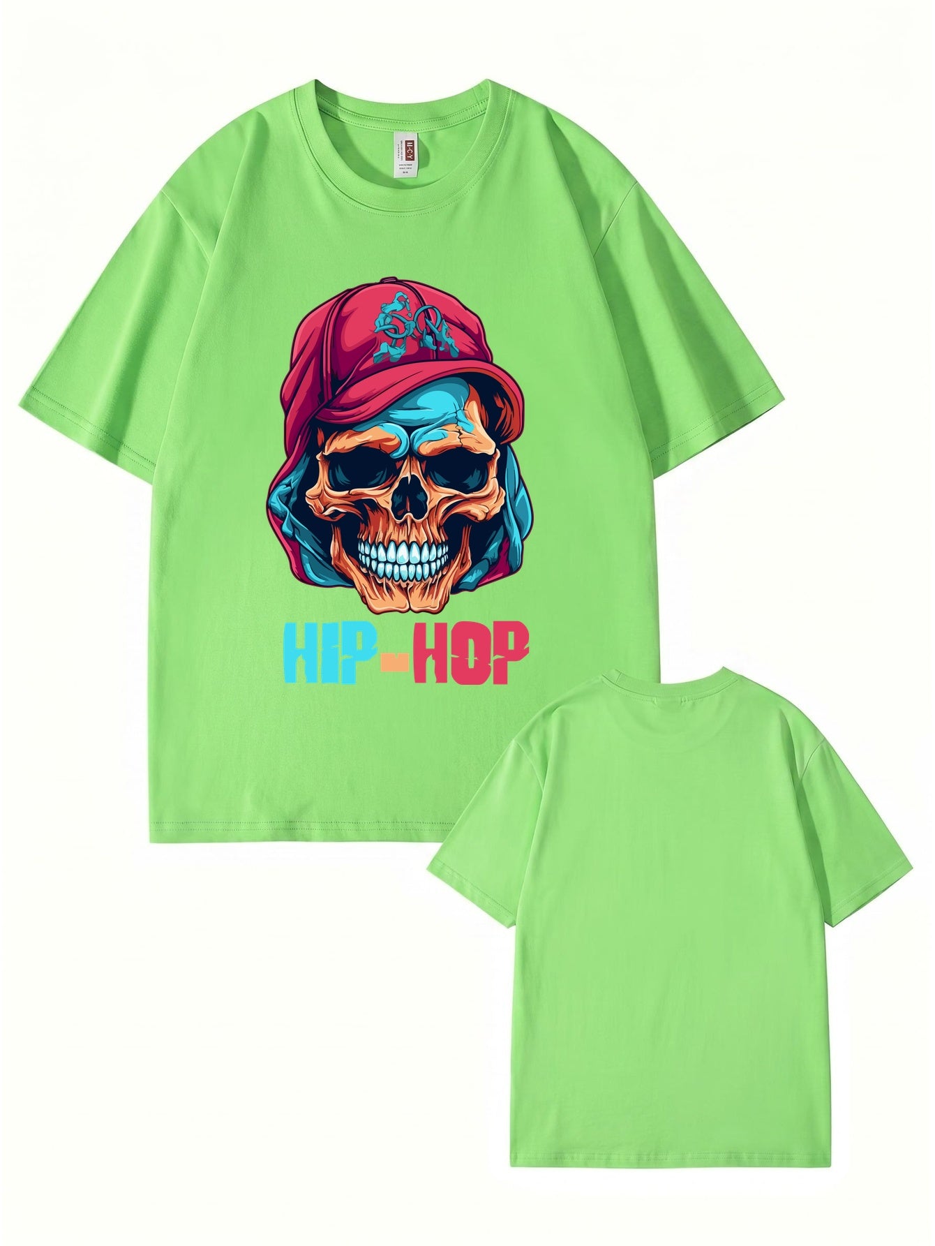 Hip-Hop Skull Graphic T-Shirt | Streetwear Urban Style Cotton Tee