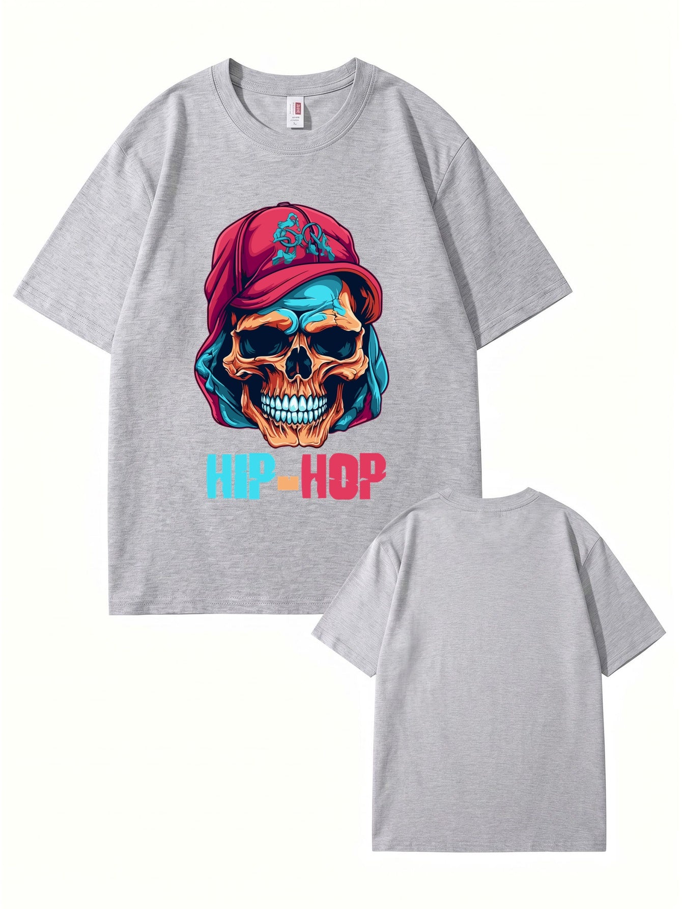 Hip-Hop Skull Graphic T-Shirt | Streetwear Urban Style Cotton Tee