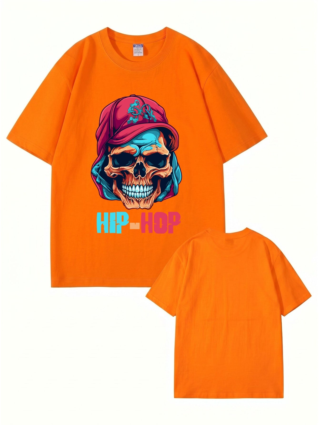 Hip-Hop Skull Graphic T-Shirt | Streetwear Urban Style Cotton Tee