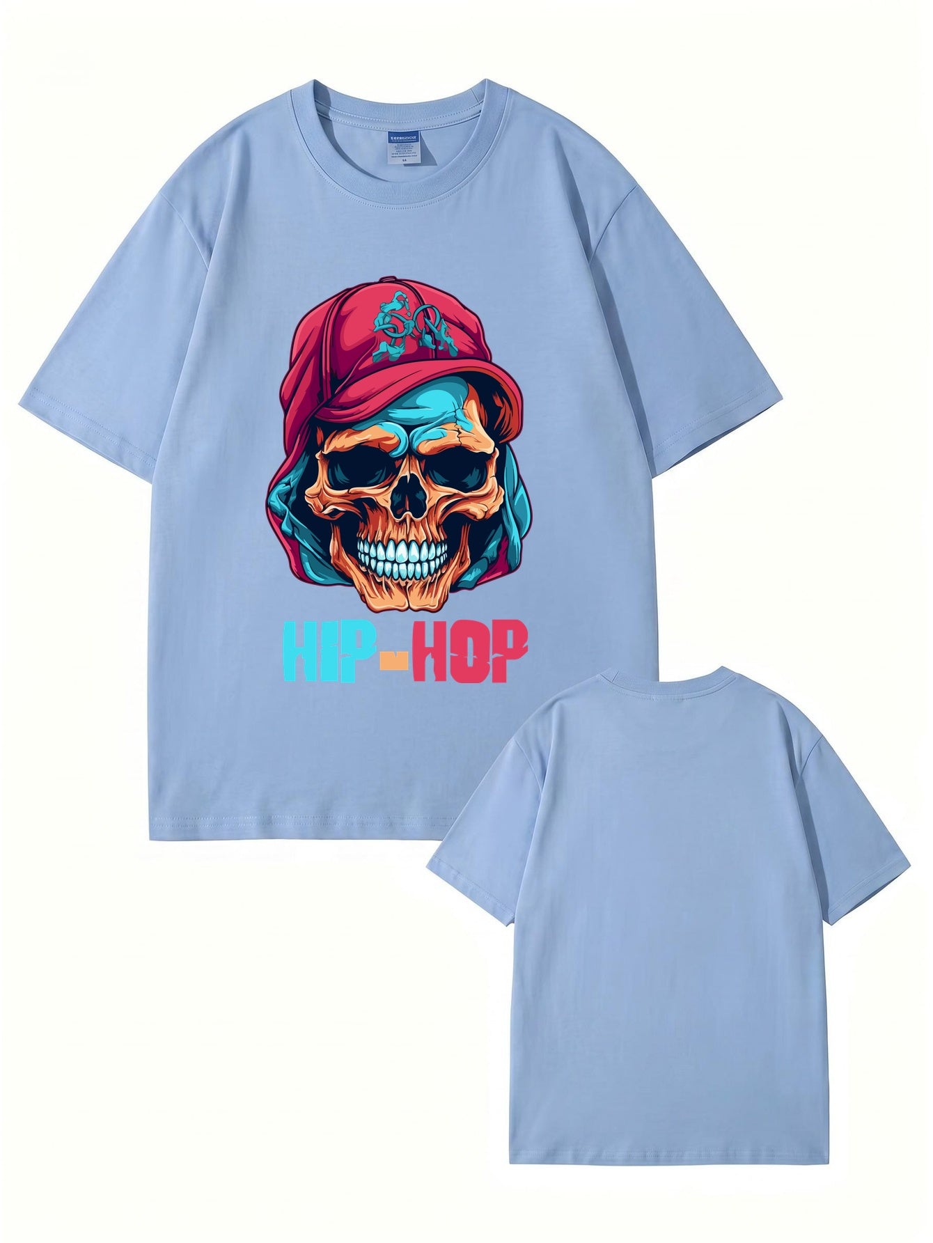 Hip-Hop Skull Graphic T-Shirt | Streetwear Urban Style Cotton Tee