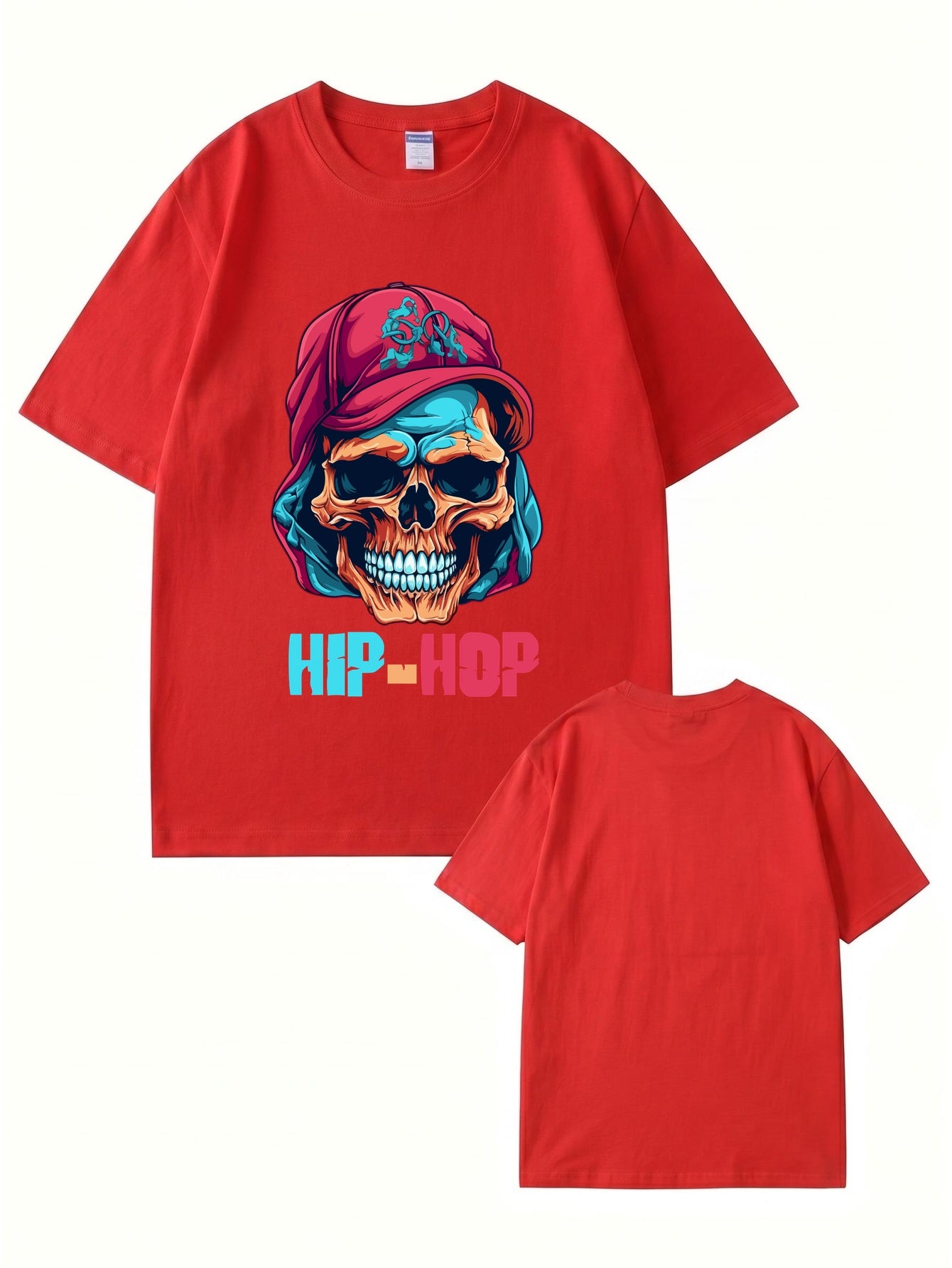 Hip-Hop Skull Graphic T-Shirt | Streetwear Urban Style Cotton Tee