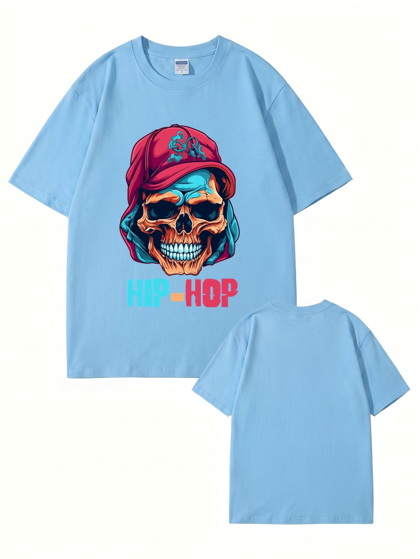 Hip-Hop Skull Graphic T-Shirt | Streetwear Urban Style Cotton Tee