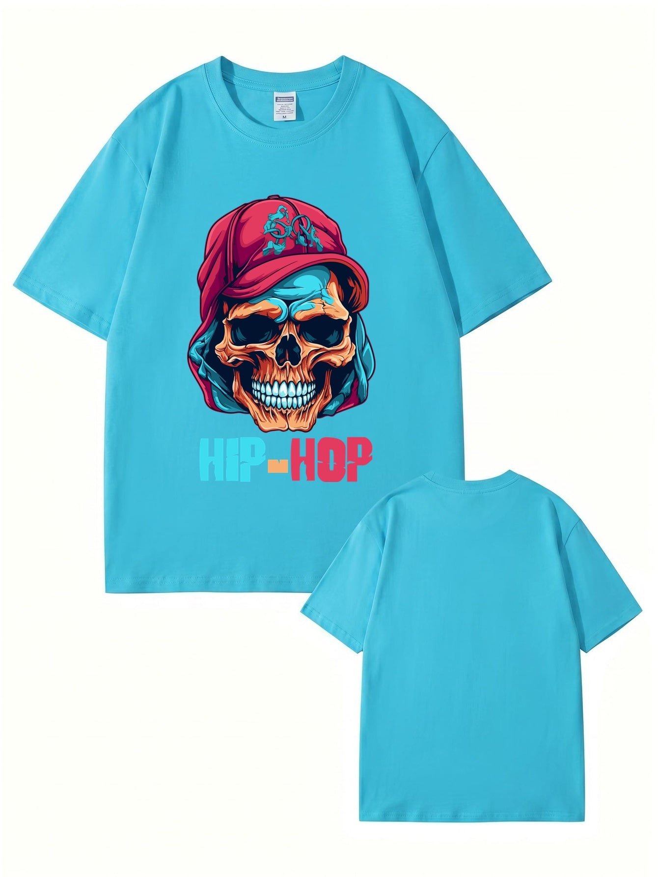 Hip-Hop Skull Graphic T-Shirt | Streetwear Urban Style Cotton Tee