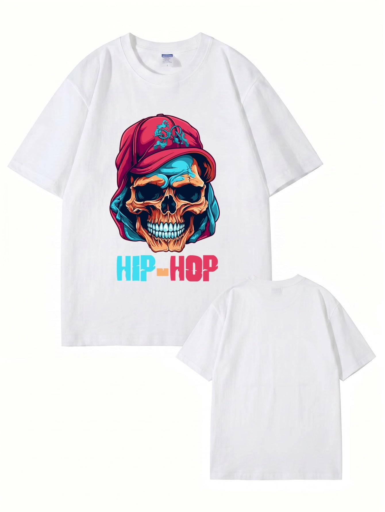 Hip-Hop Skull Graphic T-Shirt | Streetwear Urban Style Cotton Tee