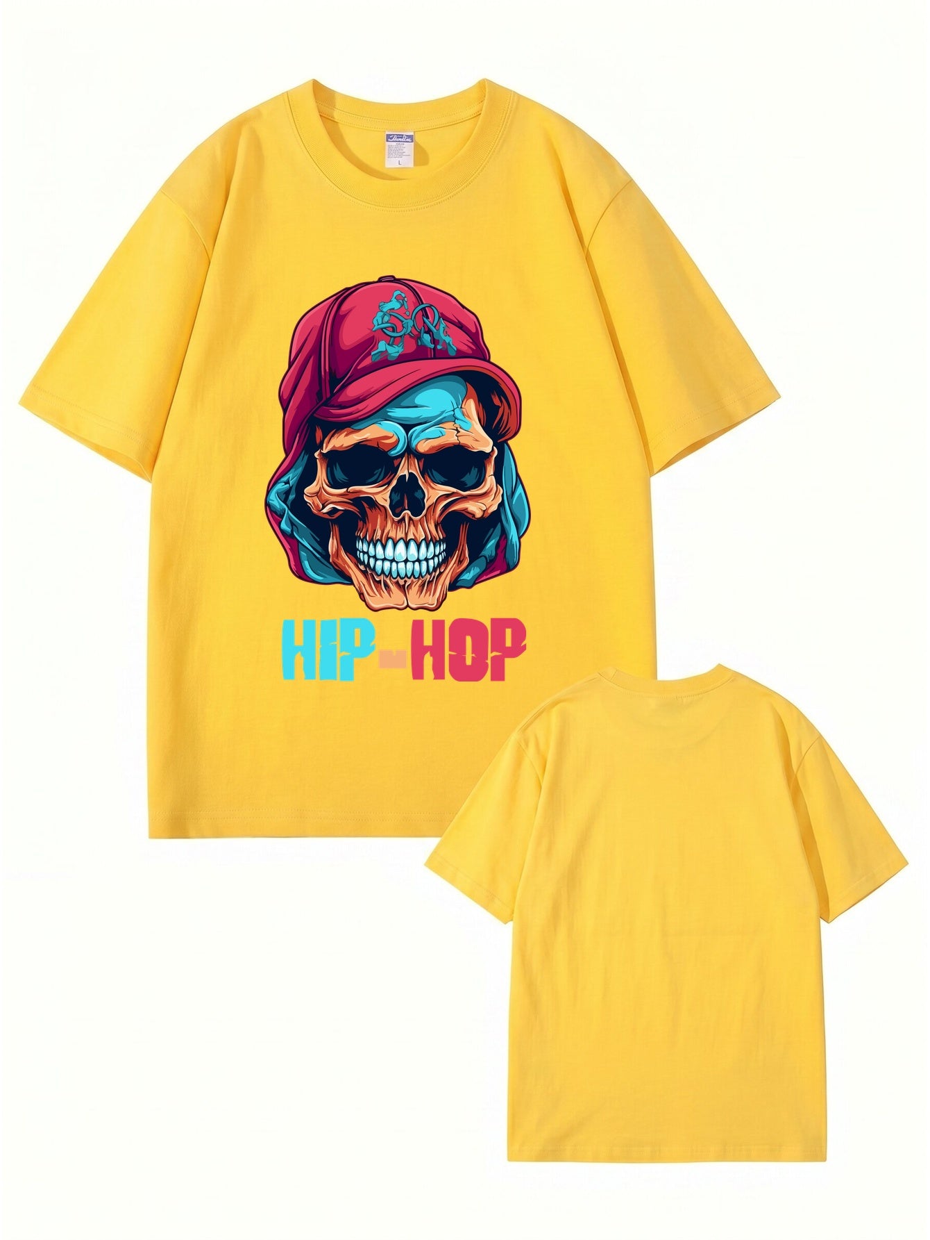 Hip-Hop Skull Graphic T-Shirt | Streetwear Urban Style Cotton Tee