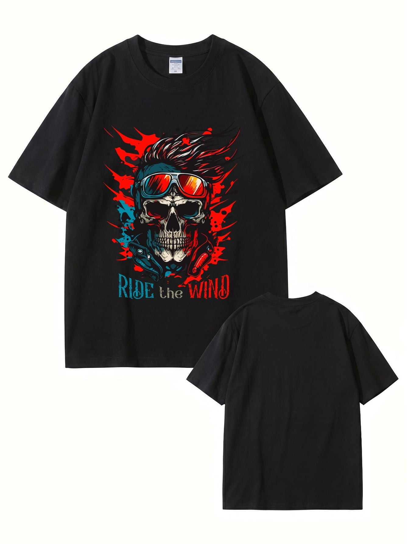 Ride The Wind Skull Graphic T-Shirt | Premium 200GSM Cotton Tee