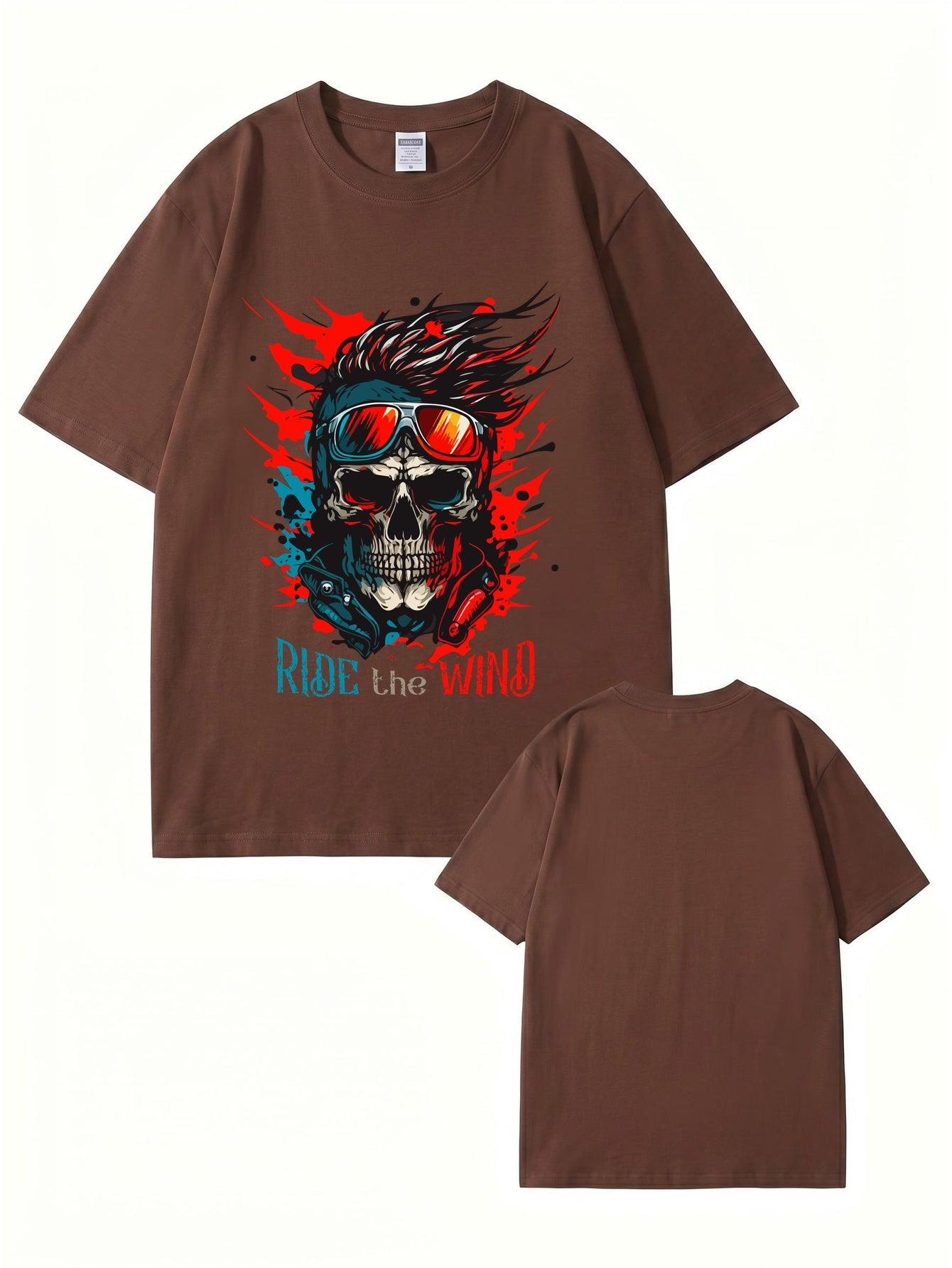 Ride The Wind Skull Graphic T-Shirt | Premium 200GSM Cotton Tee