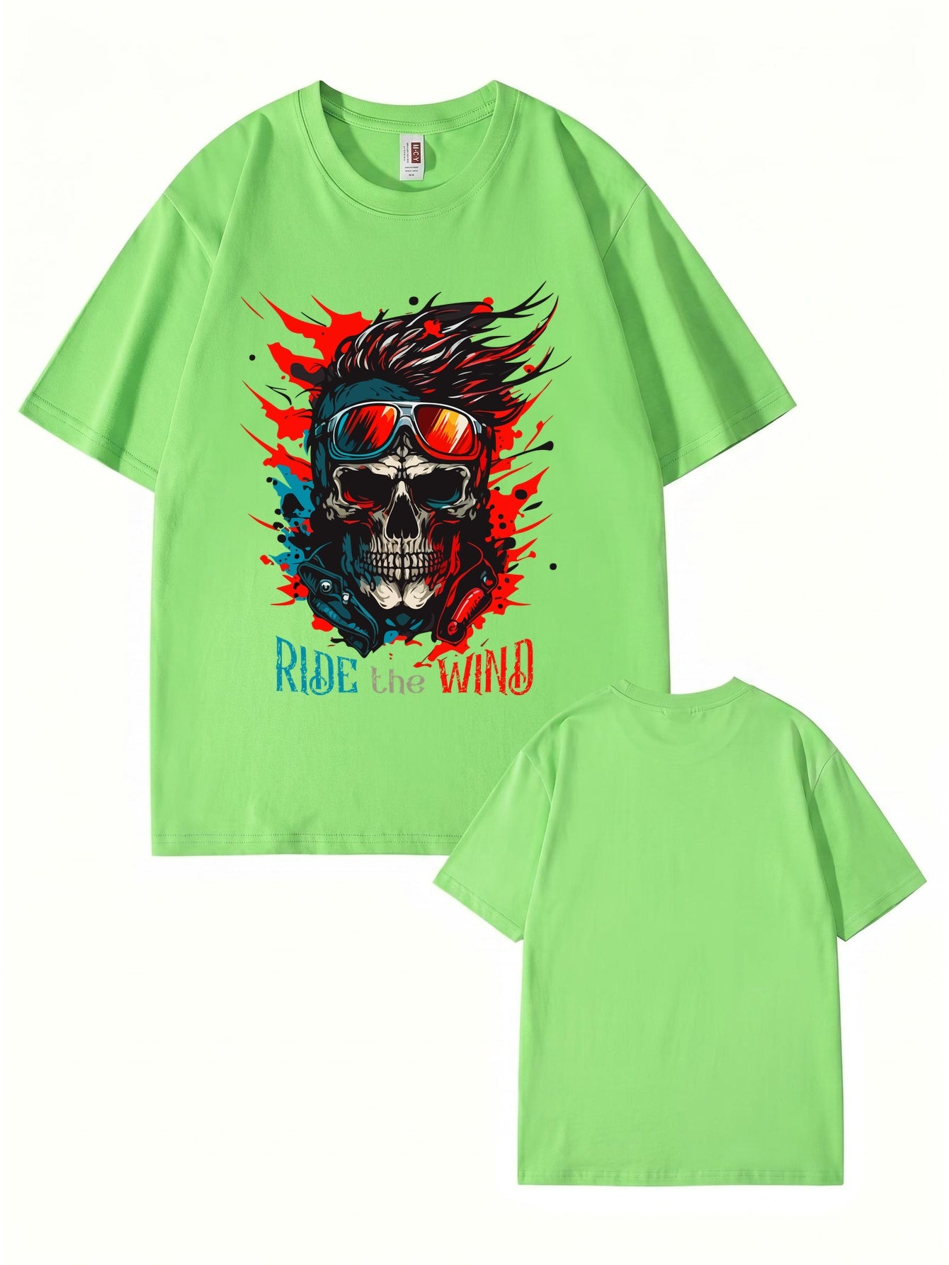 Ride The Wind Skull Graphic T-Shirt | Premium 200GSM Cotton Tee