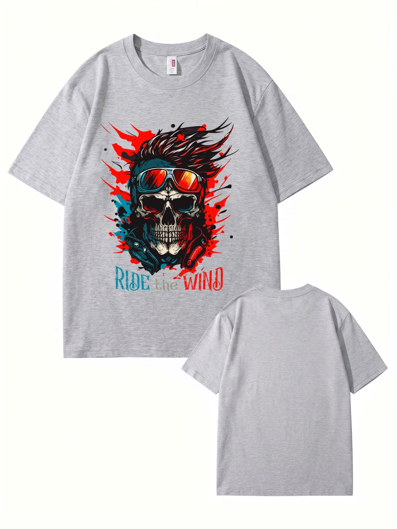 Ride The Wind Skull Graphic T-Shirt | Premium 200GSM Cotton Tee