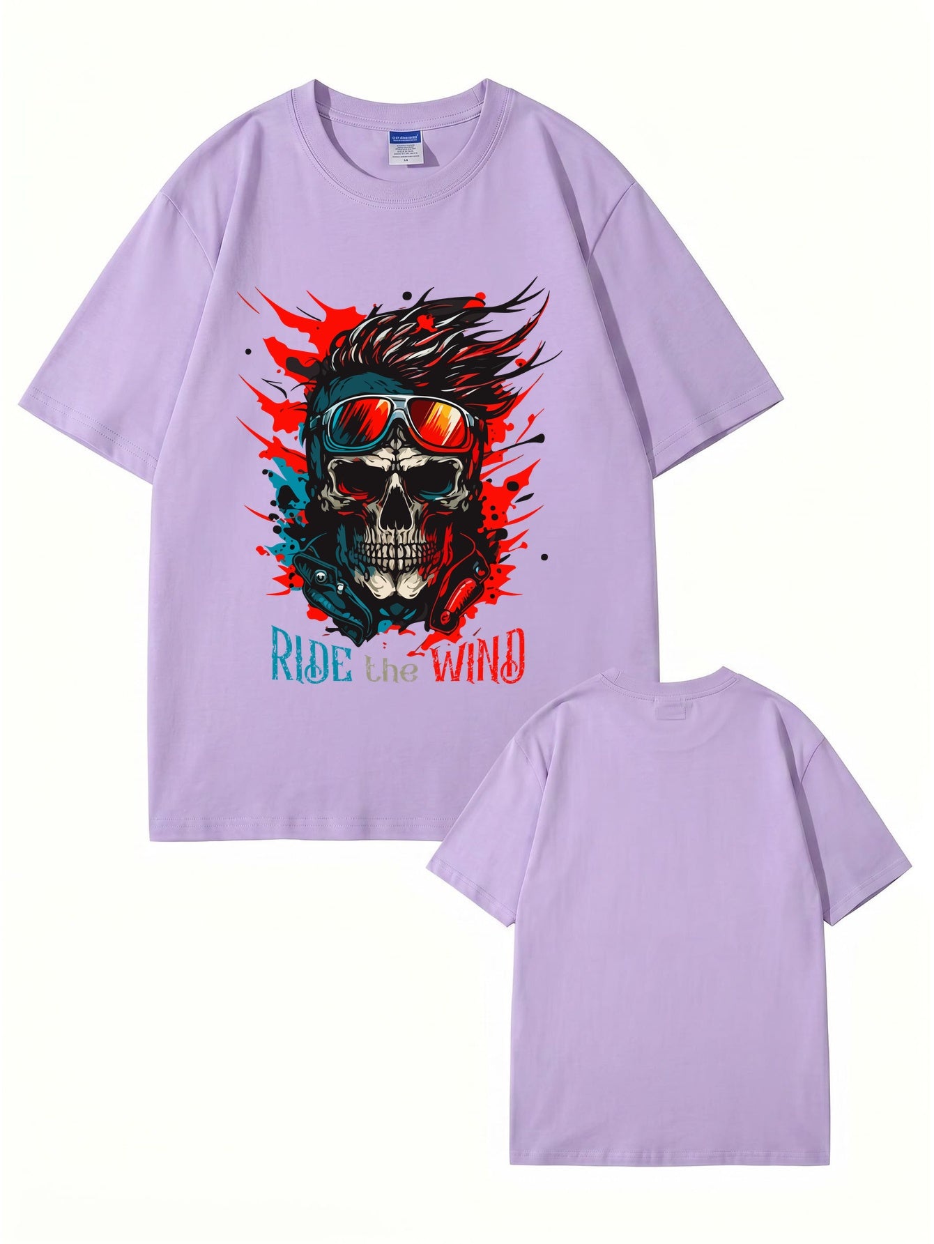 Ride The Wind Skull Graphic T-Shirt | Premium 200GSM Cotton Tee