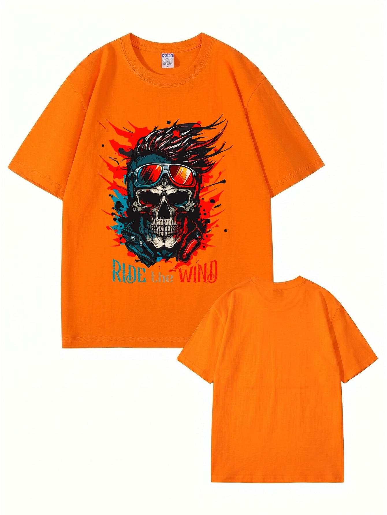 Ride The Wind Skull Graphic T-Shirt | Premium 200GSM Cotton Tee