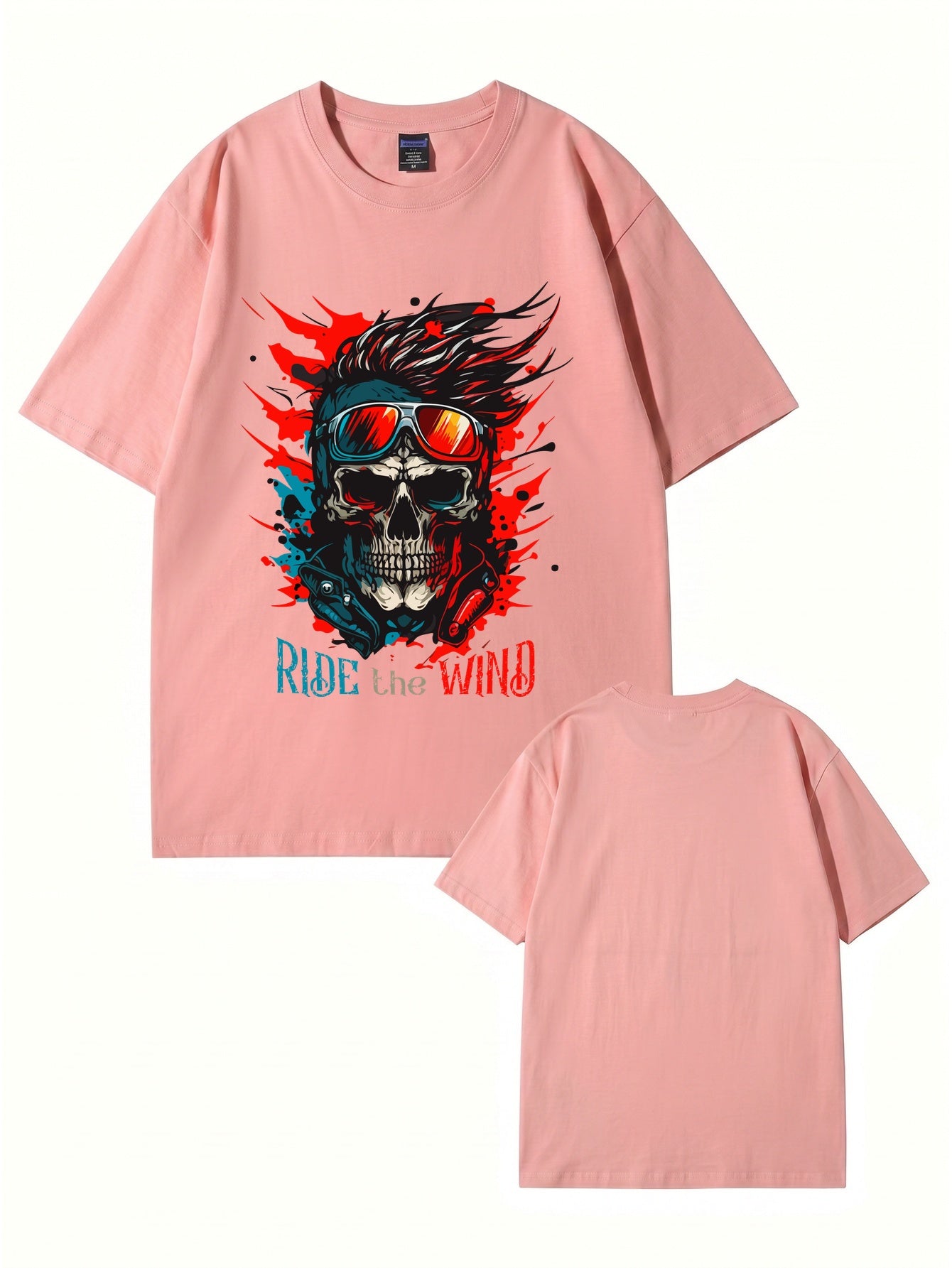 Ride The Wind Skull Graphic T-Shirt | Premium 200GSM Cotton Tee