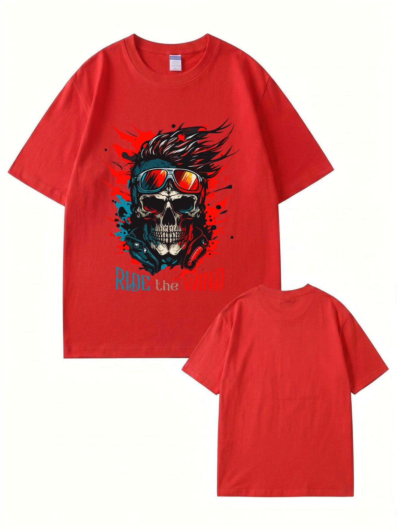 Ride The Wind Skull Graphic T-Shirt | Premium 200GSM Cotton Tee