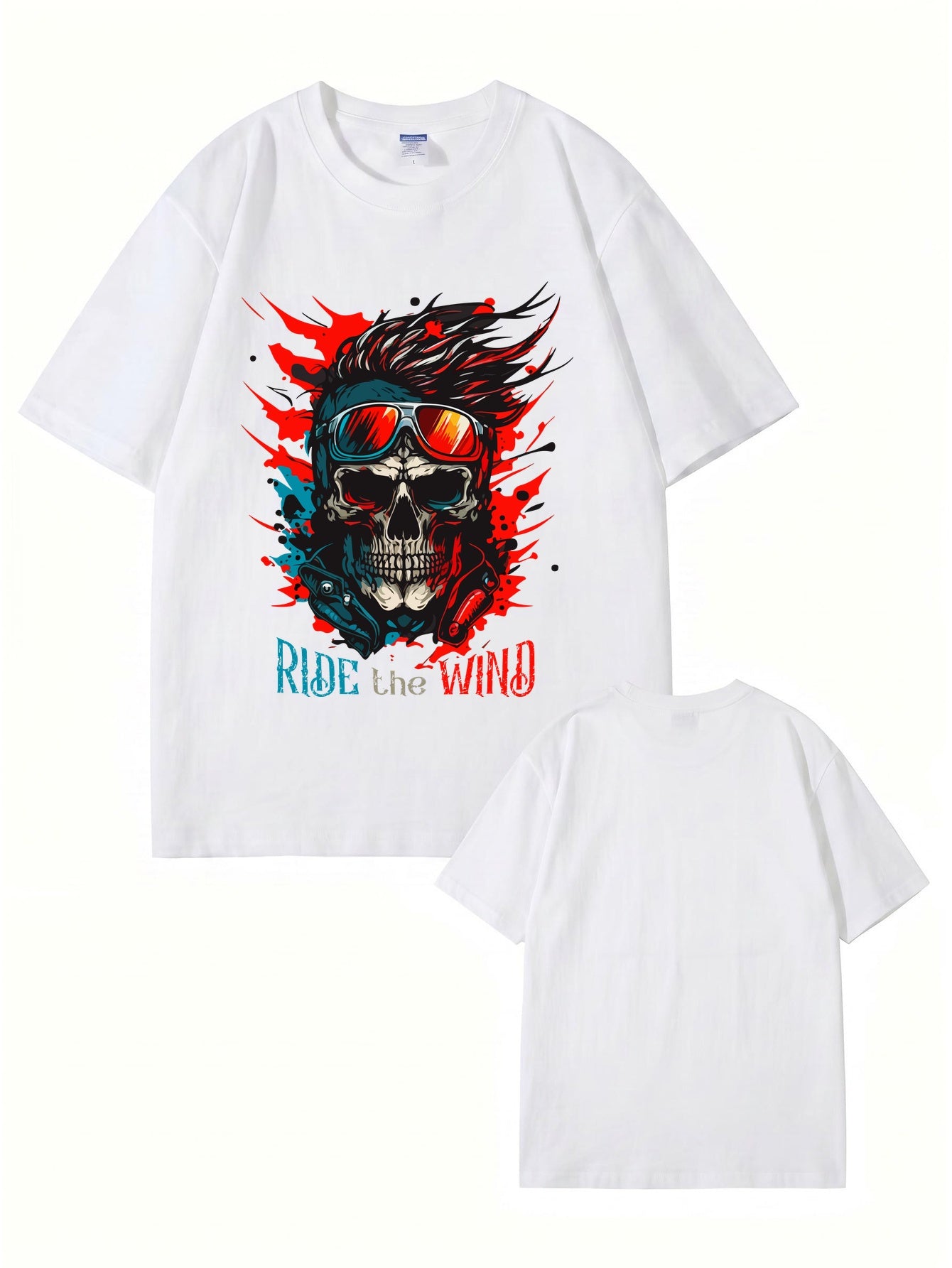 Ride The Wind Skull Graphic T-Shirt | Premium 200GSM Cotton Tee