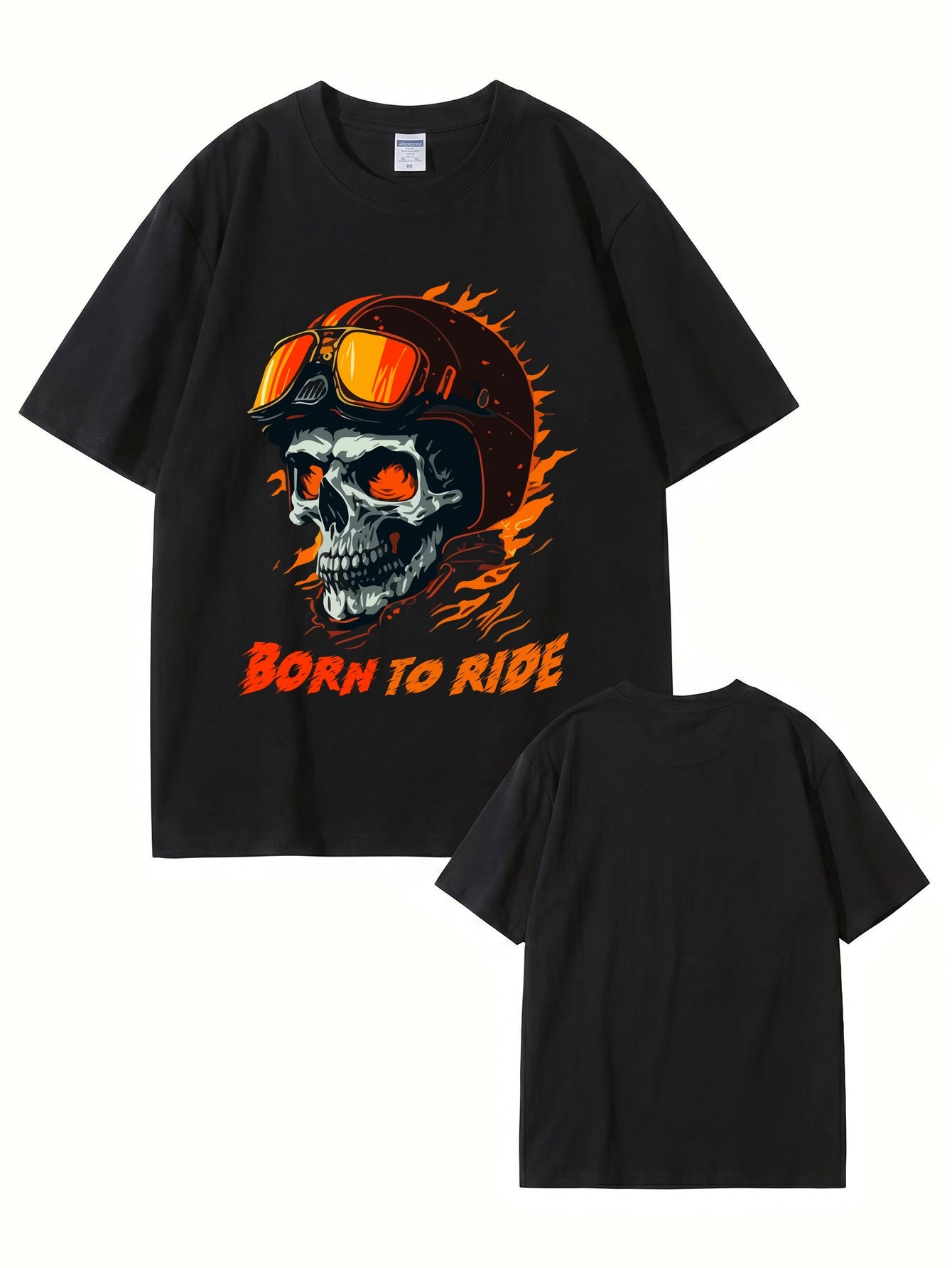 Born To Ride Skull Biker Graphic T-Shirt - Premium Cotton Tee