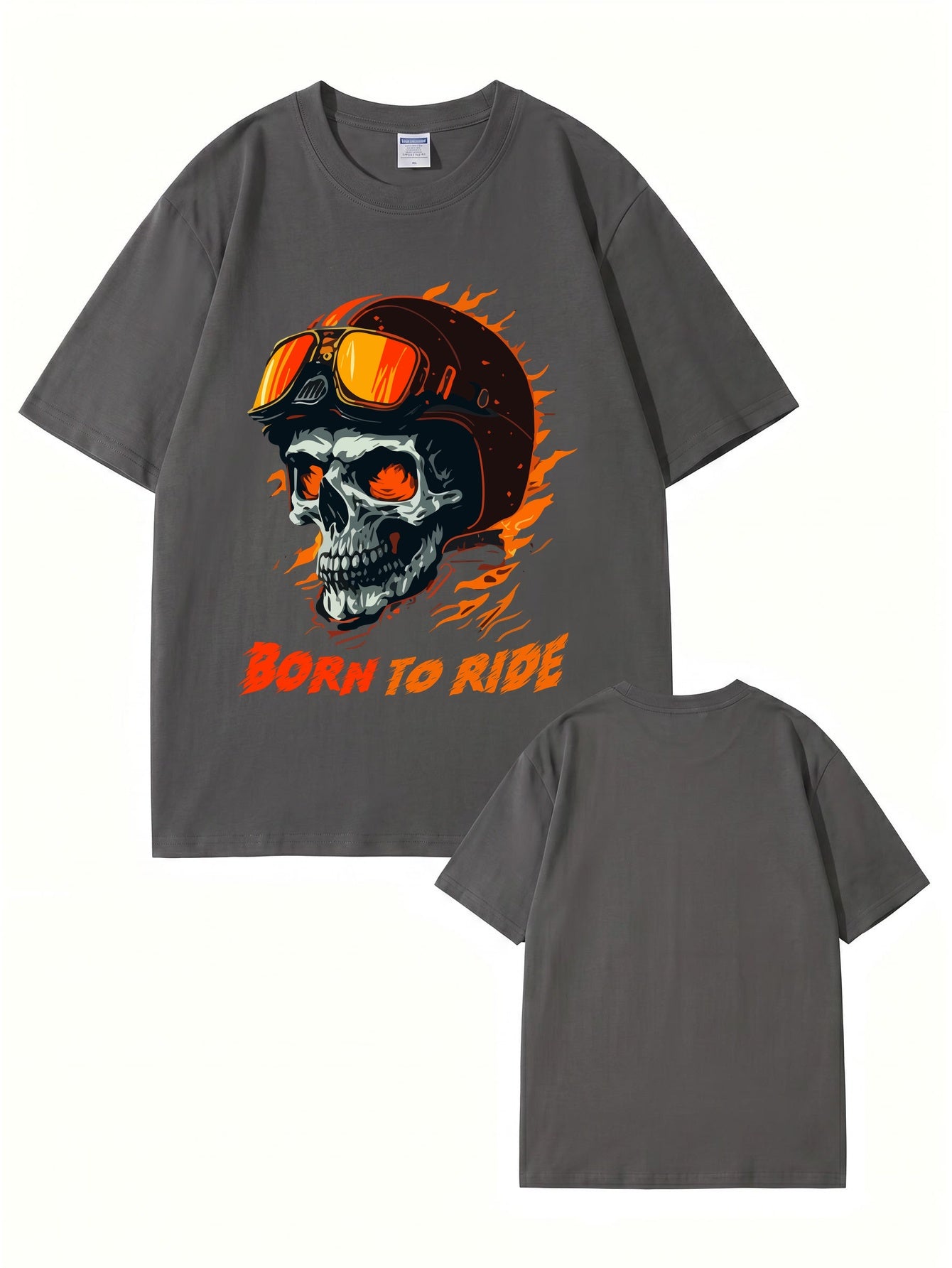 Born To Ride Skull Biker Graphic T-Shirt - Premium Cotton Tee