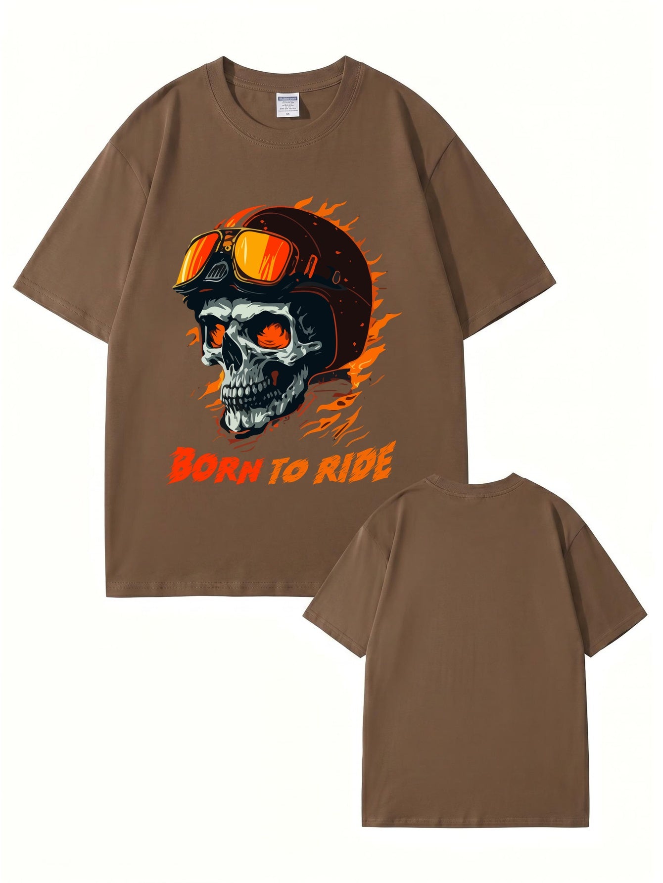 Born To Ride Skull Biker Graphic T-Shirt - Premium Cotton Tee