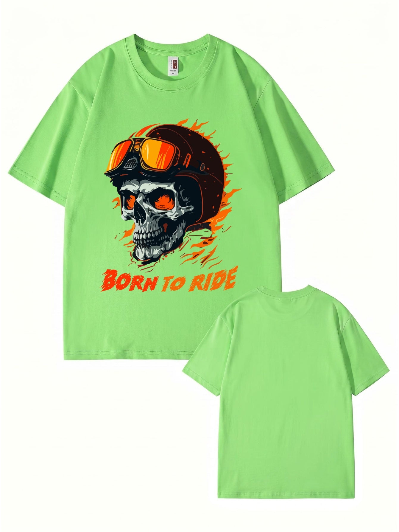 Born To Ride Skull Biker Graphic T-Shirt - Premium Cotton Tee