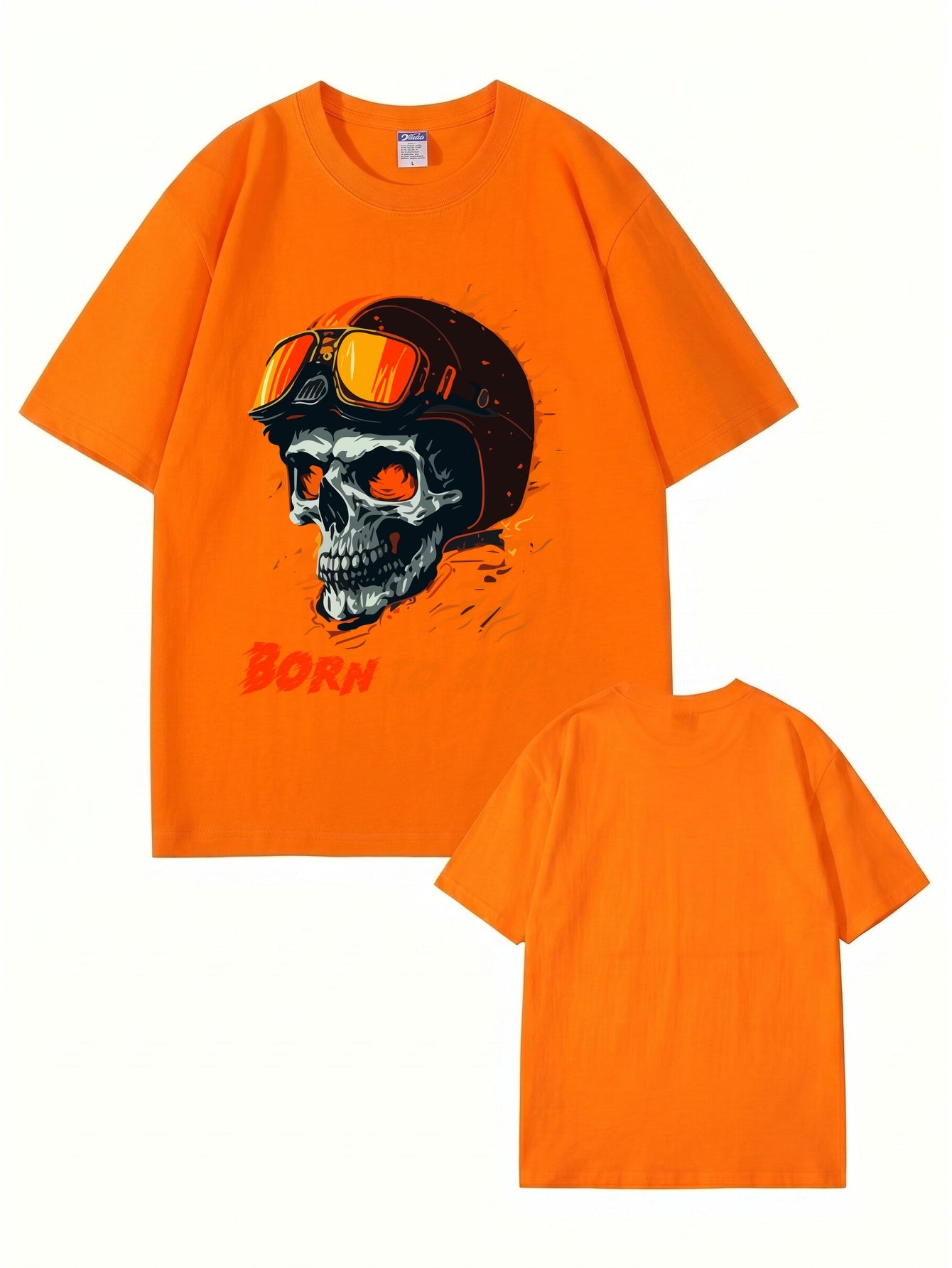Born To Ride Skull Biker Graphic T-Shirt - Premium Cotton Tee