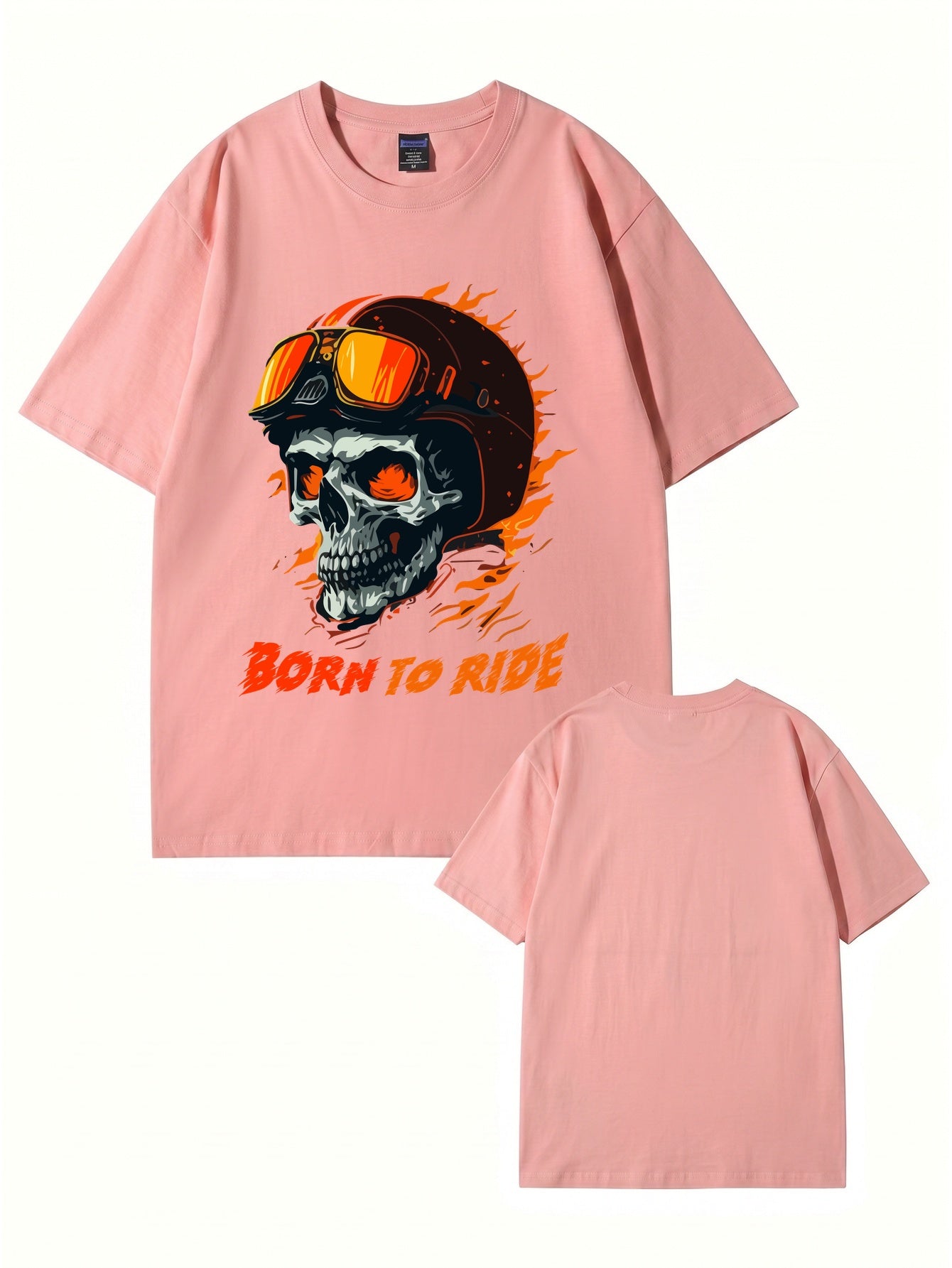 Born To Ride Skull Biker Graphic T-Shirt - Premium Cotton Tee
