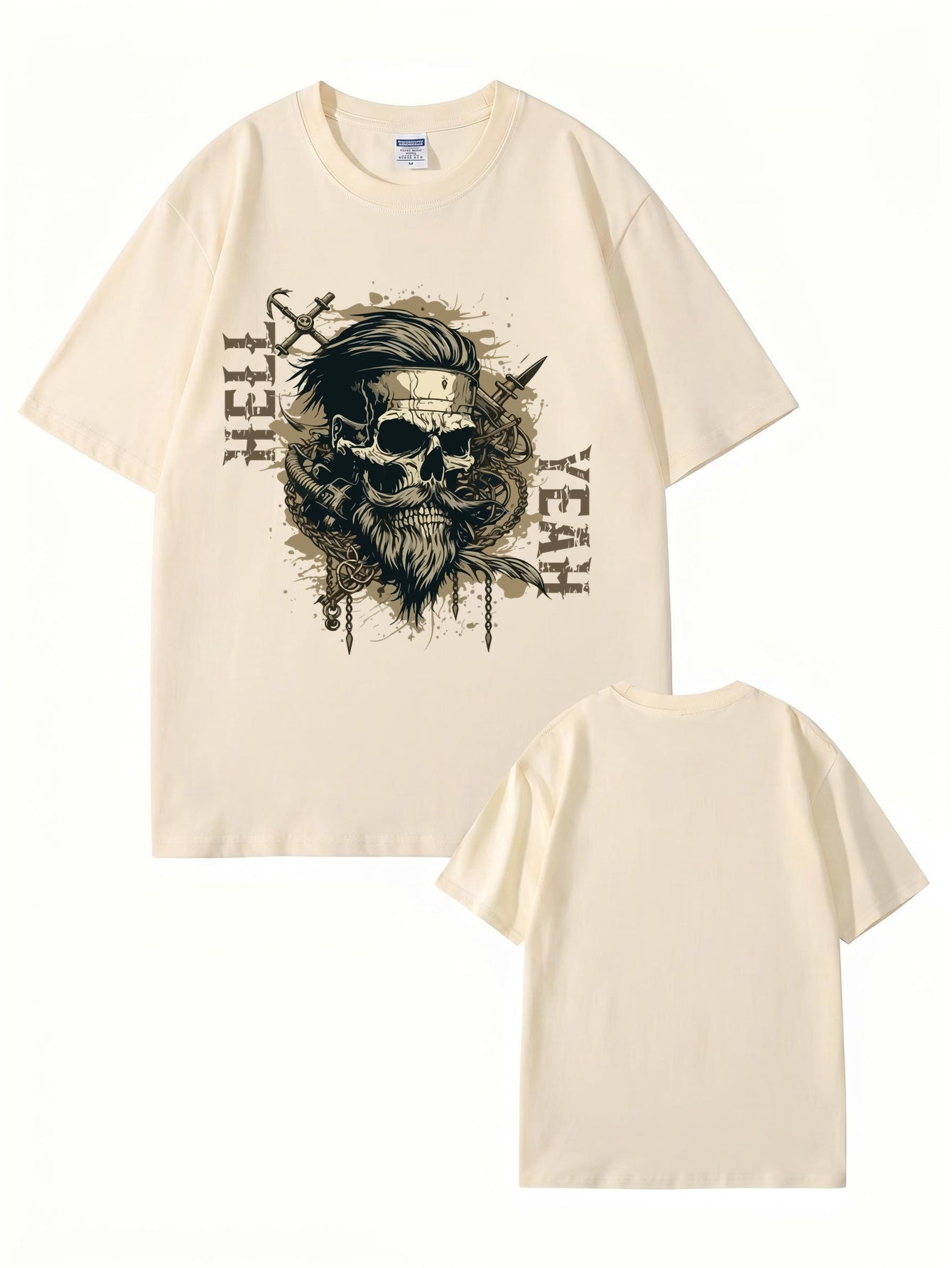 Unisex Hell Yeah Skull Graphic T-Shirt - Premium 200gsm Cotton Streetwear