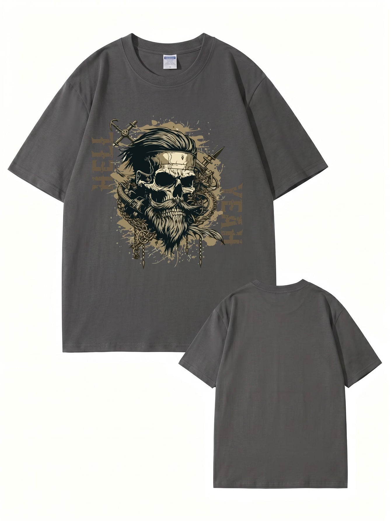 Unisex Hell Yeah Skull Graphic T-Shirt - Premium 200gsm Cotton Streetwear