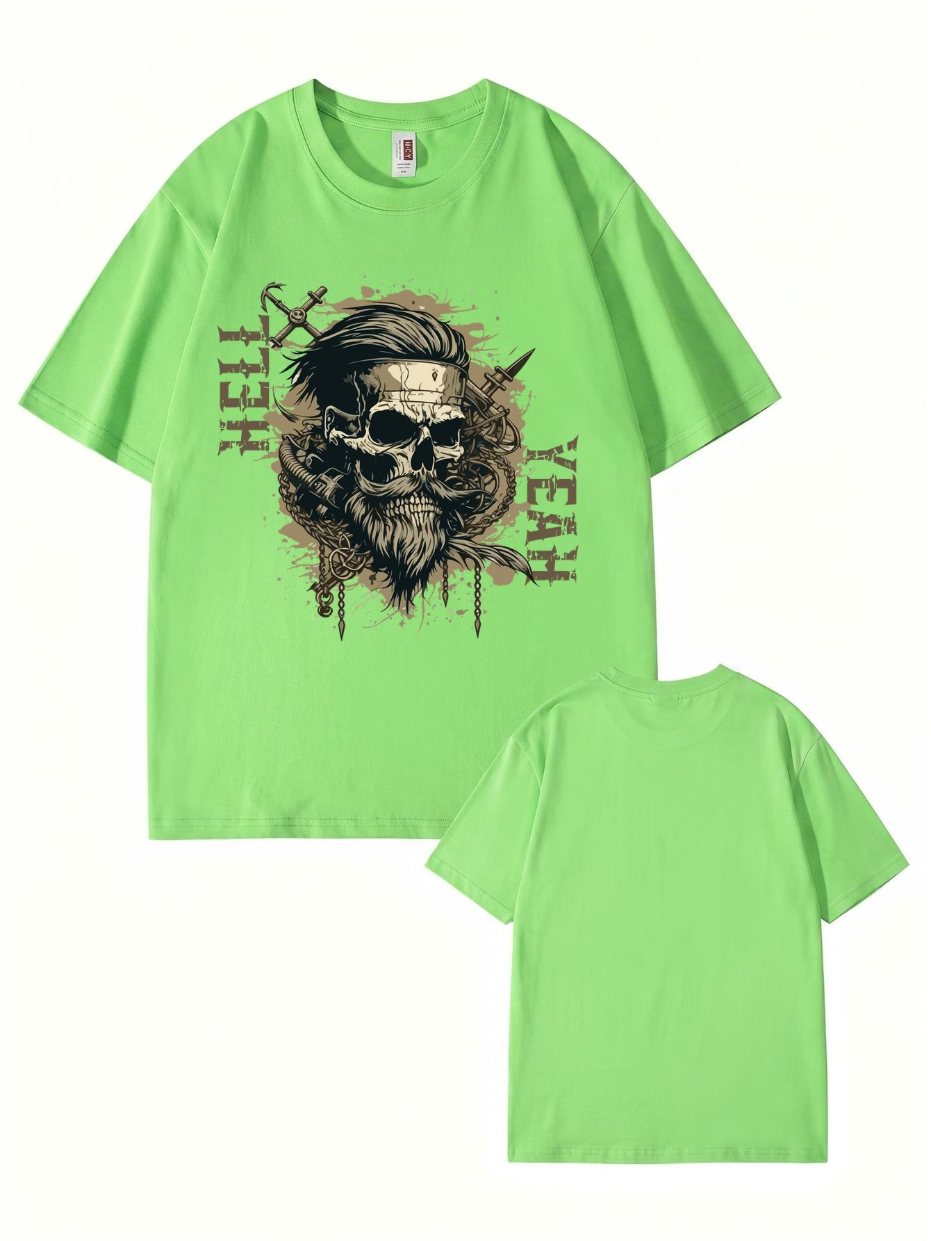 Unisex Hell Yeah Skull Graphic T-Shirt - Premium 200gsm Cotton Streetwear