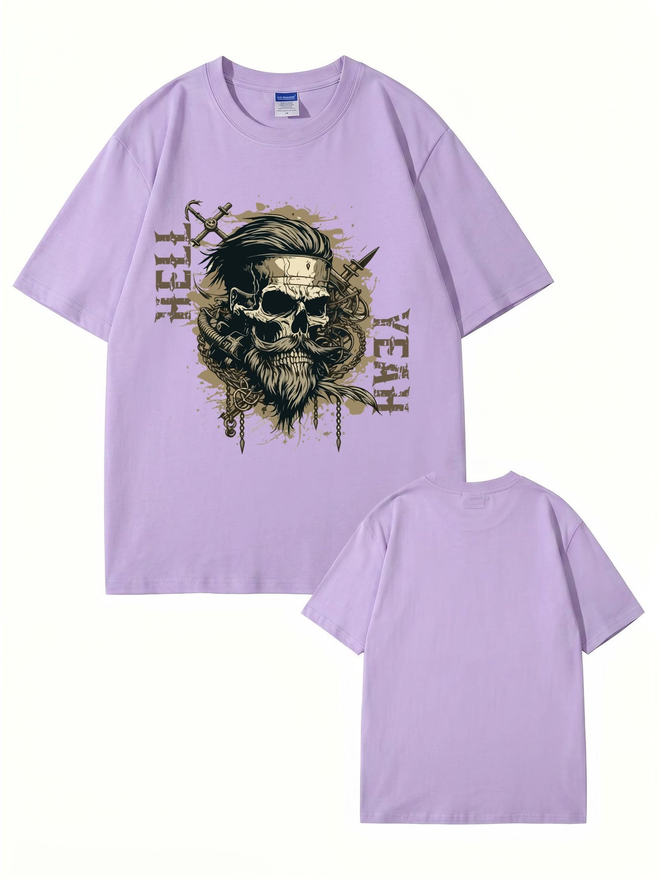Unisex Hell Yeah Skull Graphic T-Shirt - Premium 200gsm Cotton Streetwear