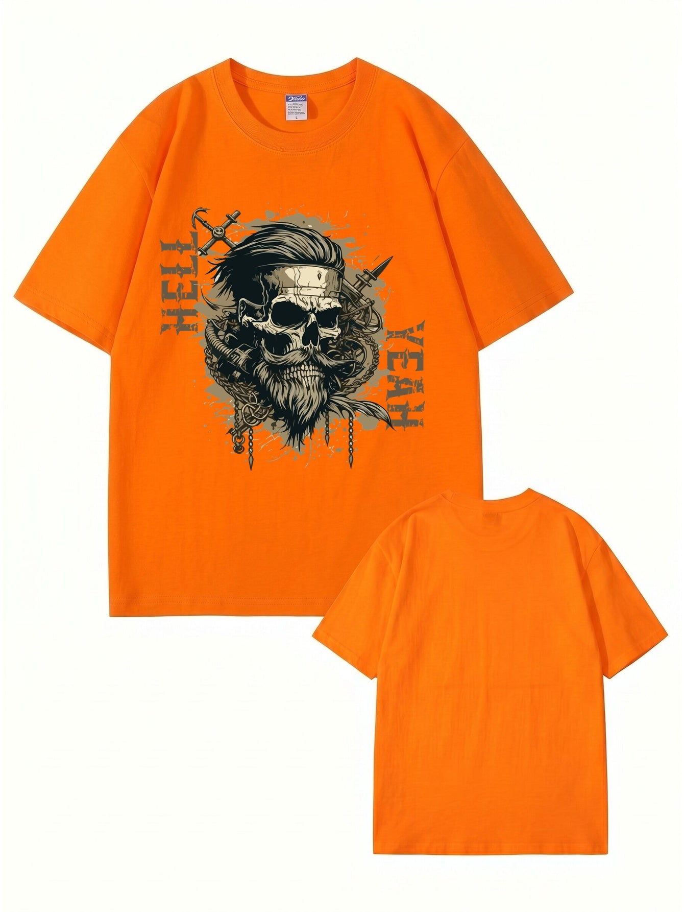 Unisex Hell Yeah Skull Graphic T-Shirt - Premium 200gsm Cotton Streetwear