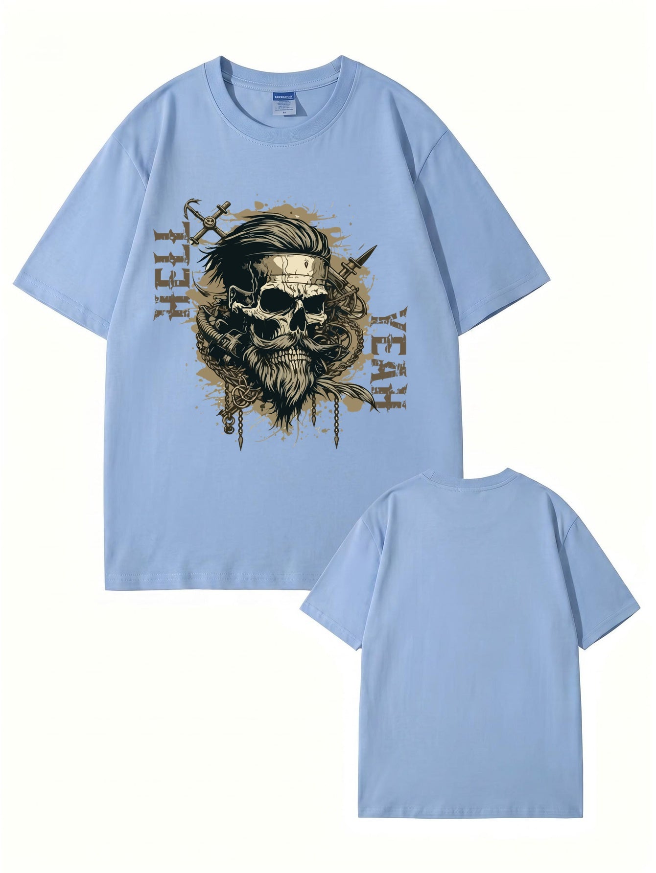 Unisex Hell Yeah Skull Graphic T-Shirt - Premium 200gsm Cotton Streetwear