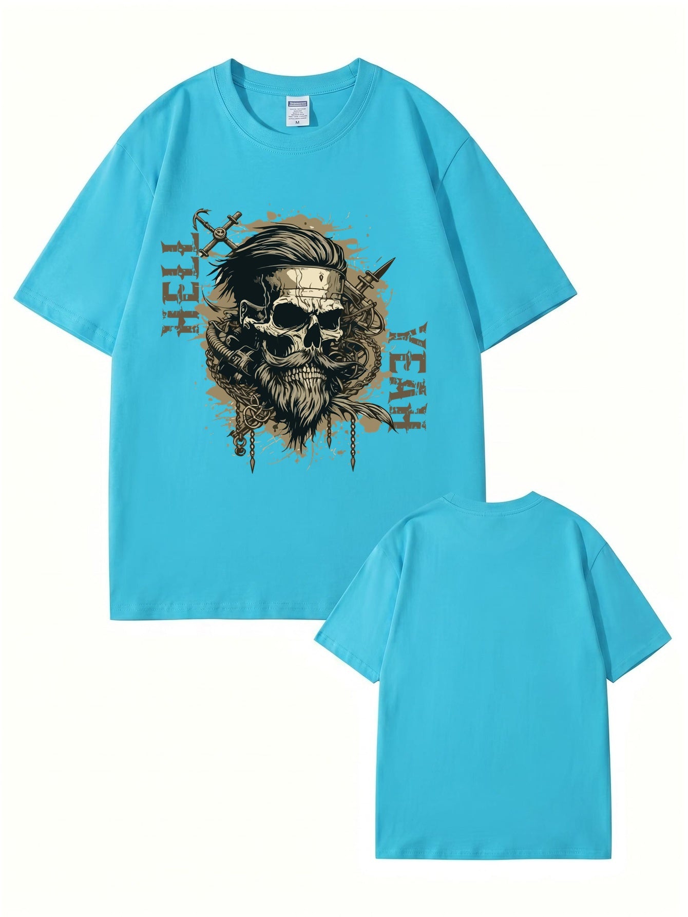 Unisex Hell Yeah Skull Graphic T-Shirt - Premium 200gsm Cotton Streetwear