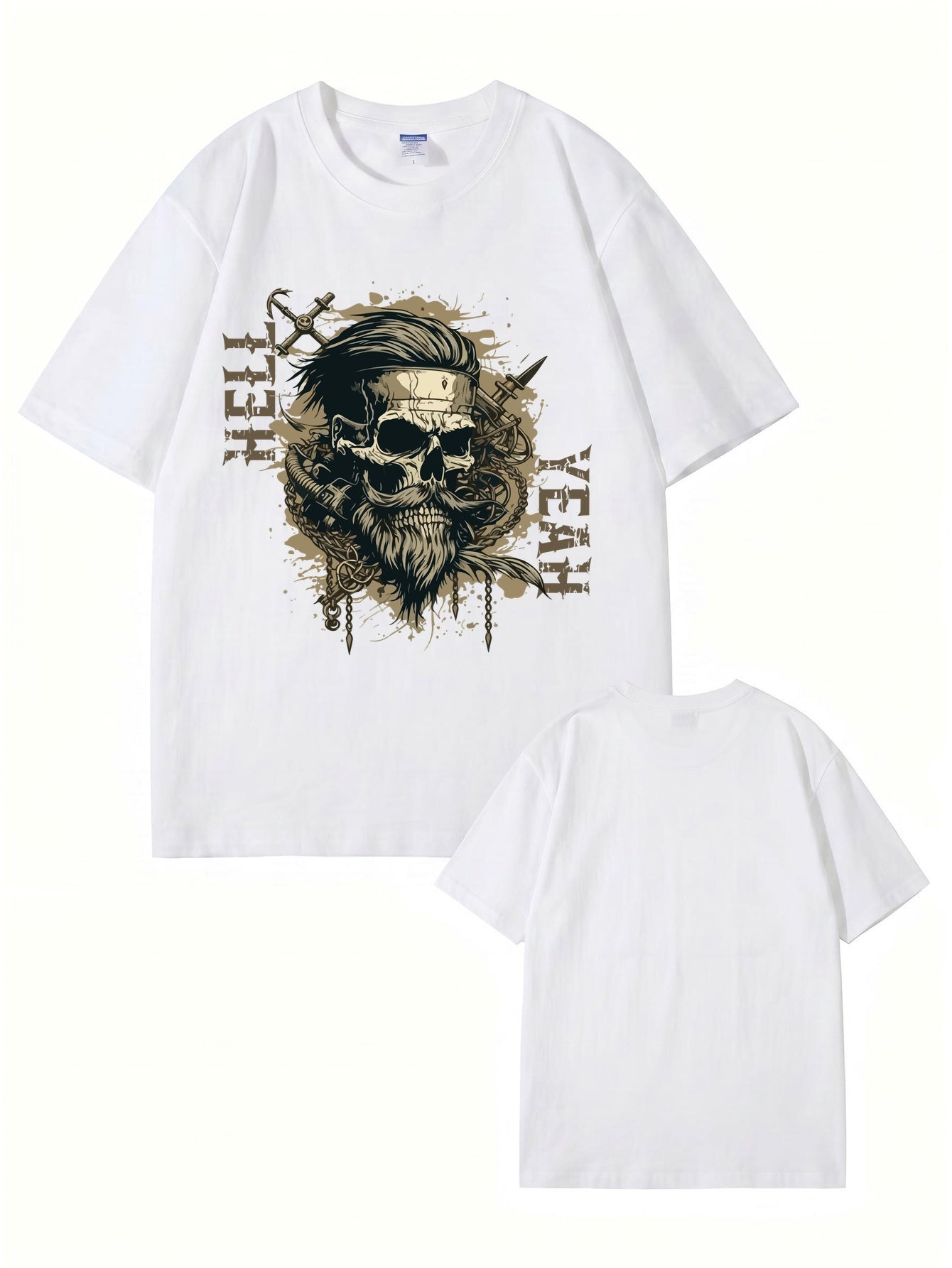 Unisex Hell Yeah Skull Graphic T-Shirt - Premium 200gsm Cotton Streetwear
