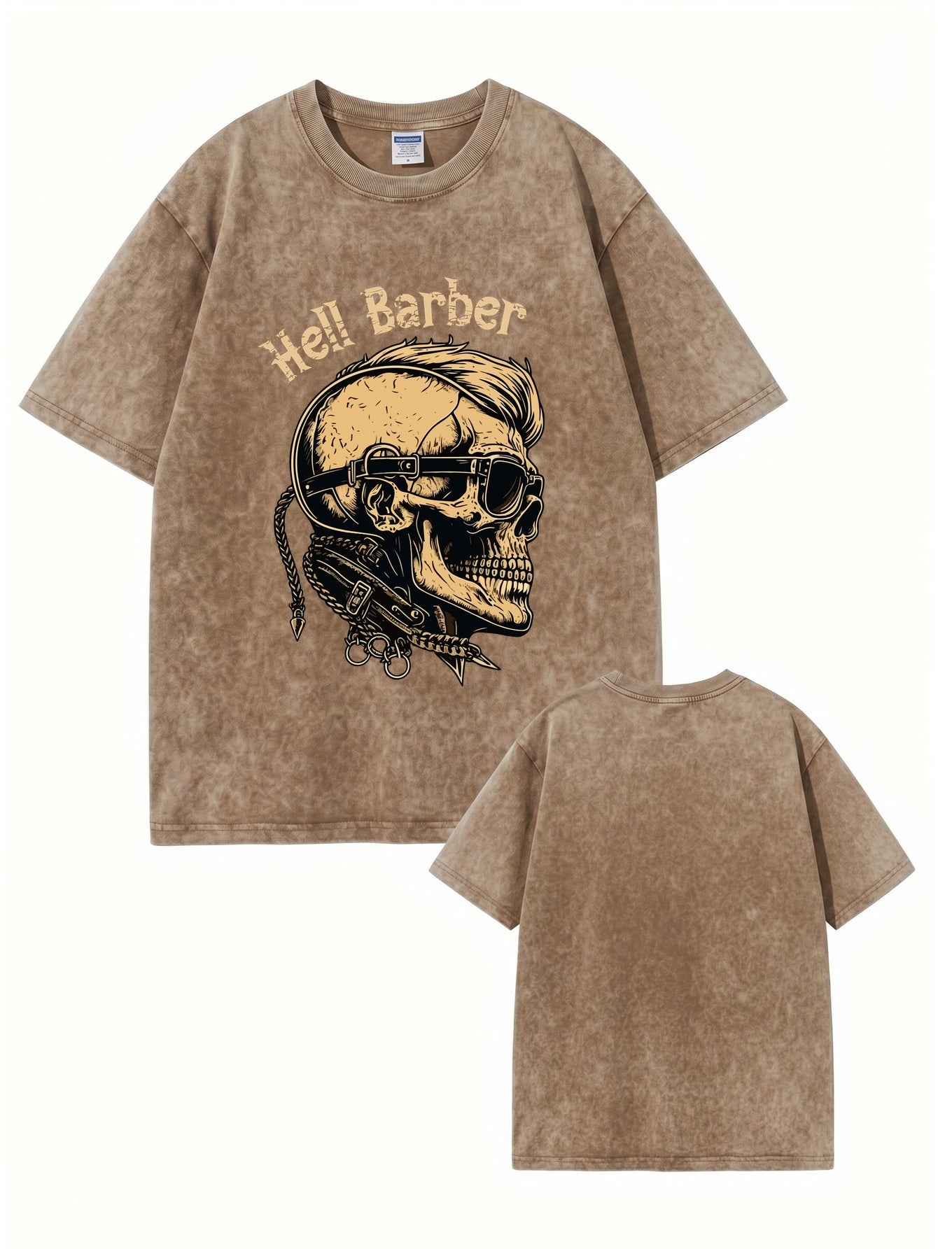 Hell Barber Vintage Washed Graphic T-Shirt - Premium Heavyweight Cotton