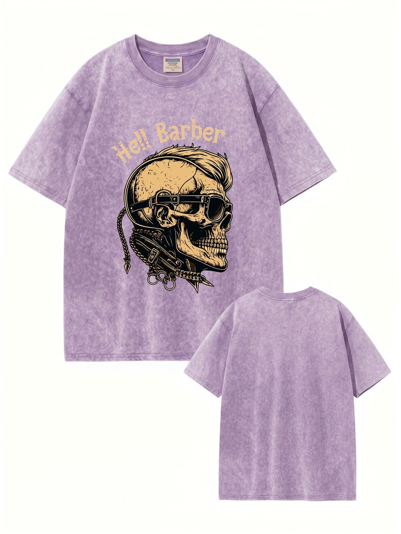 Hell Barber Vintage Washed Graphic T-Shirt - Premium Heavyweight Cotton