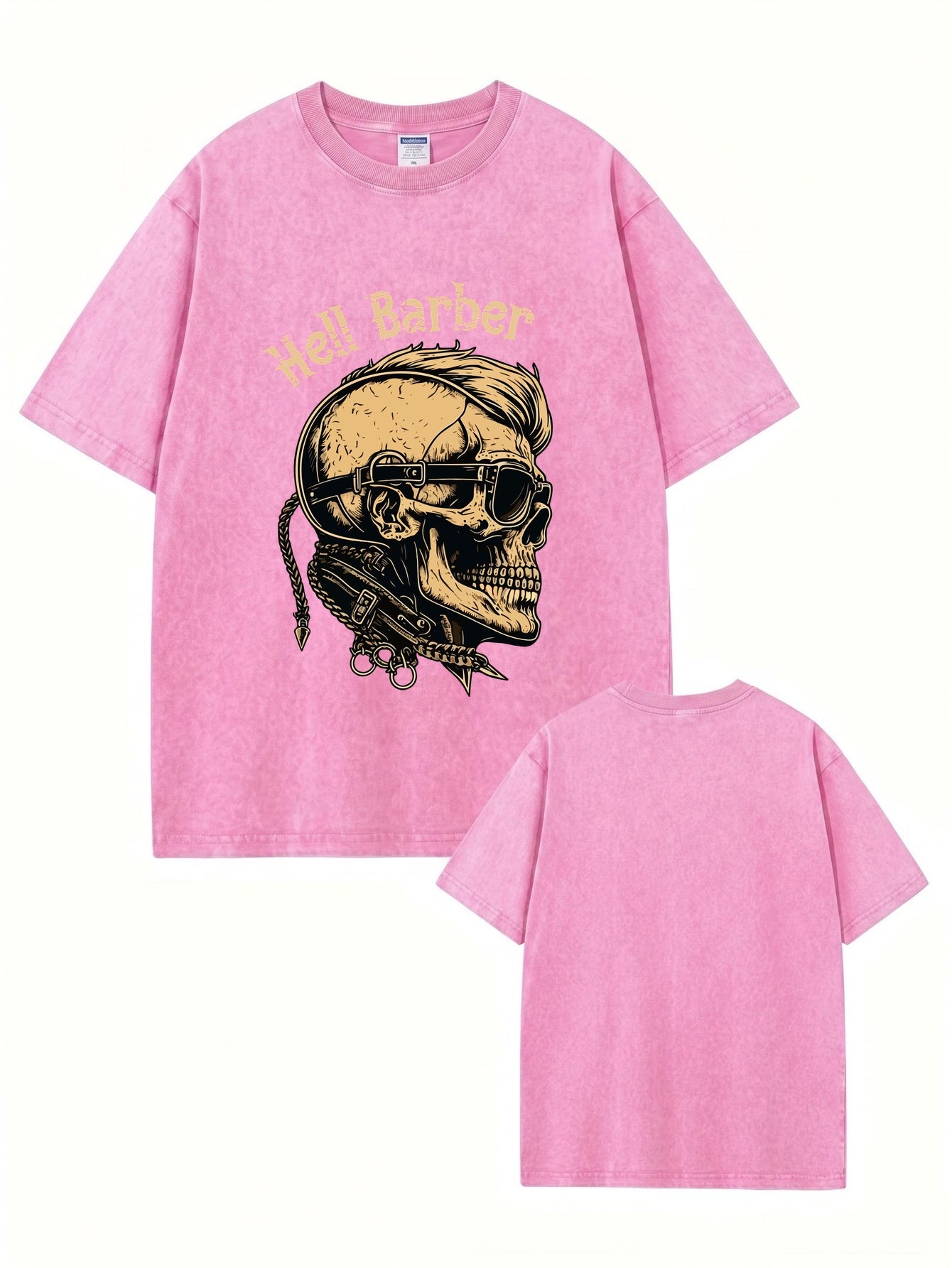Hell Barber Vintage Washed Graphic T-Shirt - Premium Heavyweight Cotton