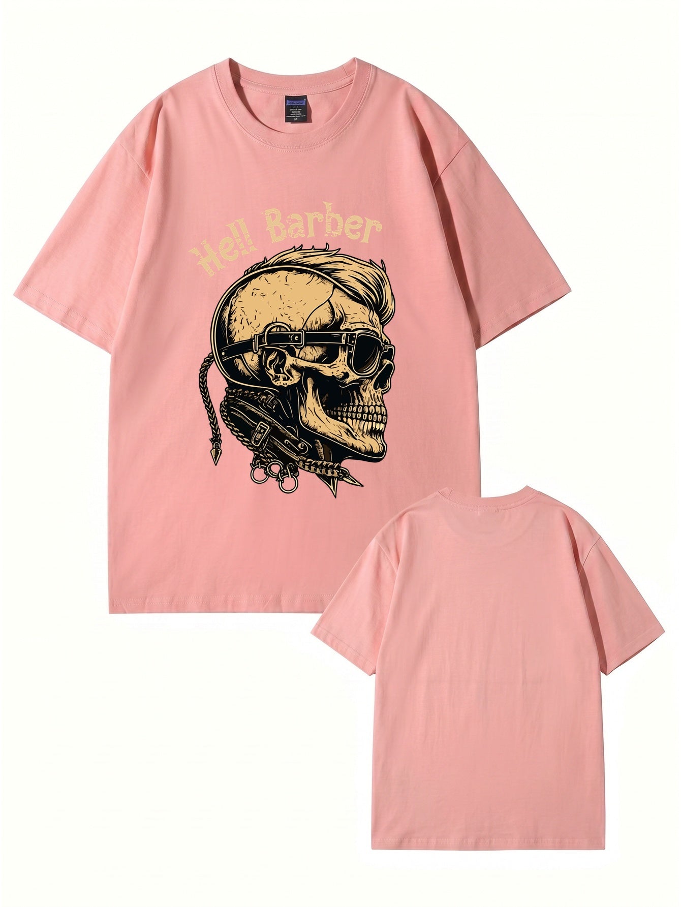 Hell Barber Skull Graphic T-Shirt - Premium 200GSM Cotton Streetwear Tee