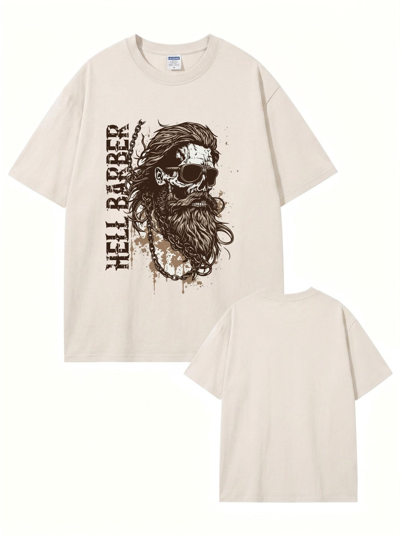 Hell Barber Vintage Washed Graphic T-Shirt | Heavyweight Cotton Tee