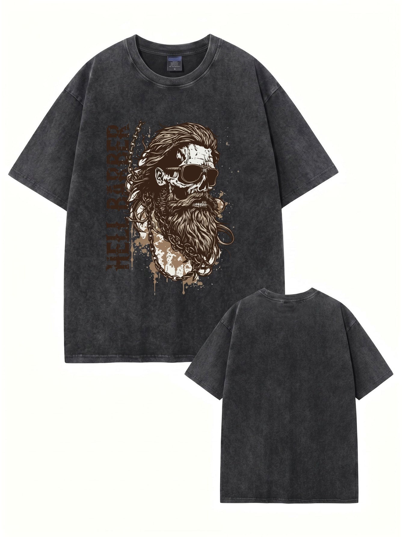 Hell Barber Vintage Washed Graphic T-Shirt | Heavyweight Cotton Tee