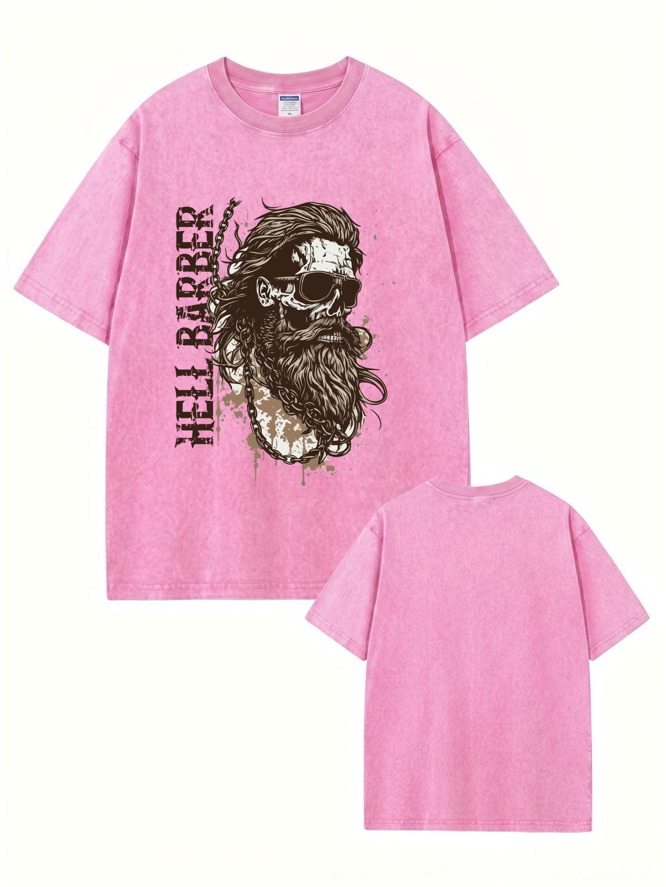 Hell Barber Vintage Washed Graphic T-Shirt | Heavyweight Cotton Tee