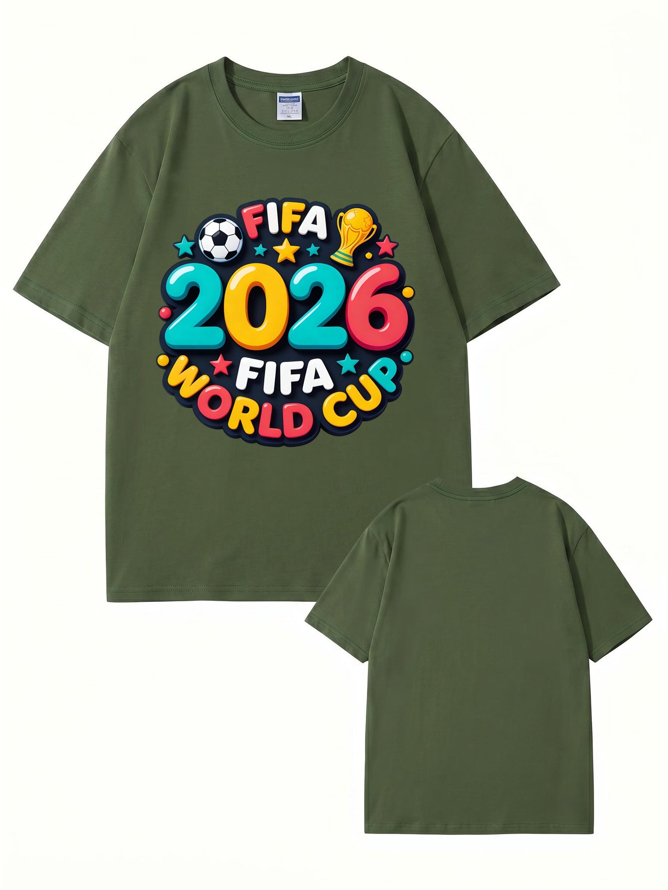 2026 FIFA World Cup Graphic Print T-Shirt - Premium 200GSM Cotton Tee