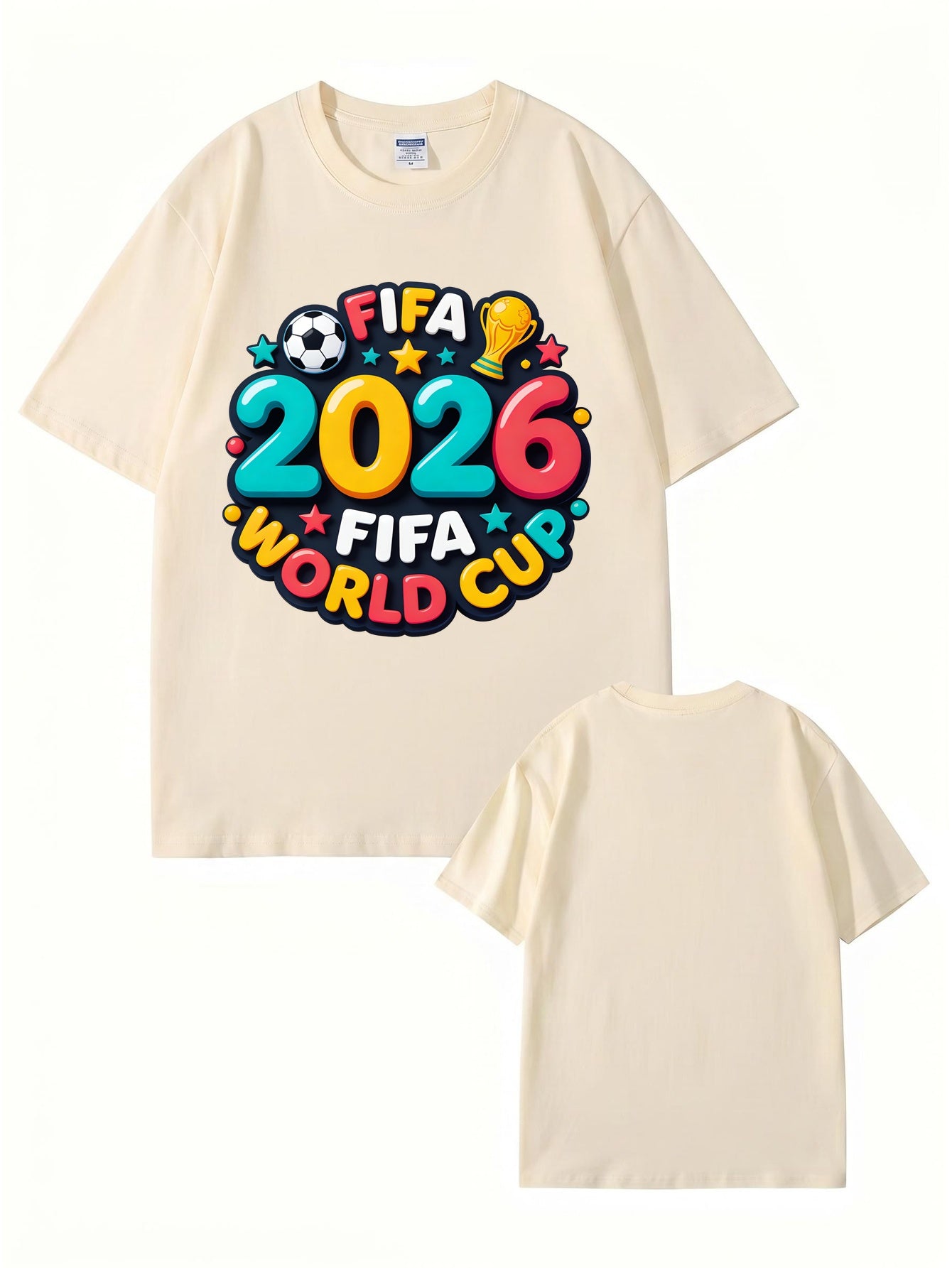 2026 FIFA World Cup Graphic Print T-Shirt - Premium 200GSM Cotton Tee