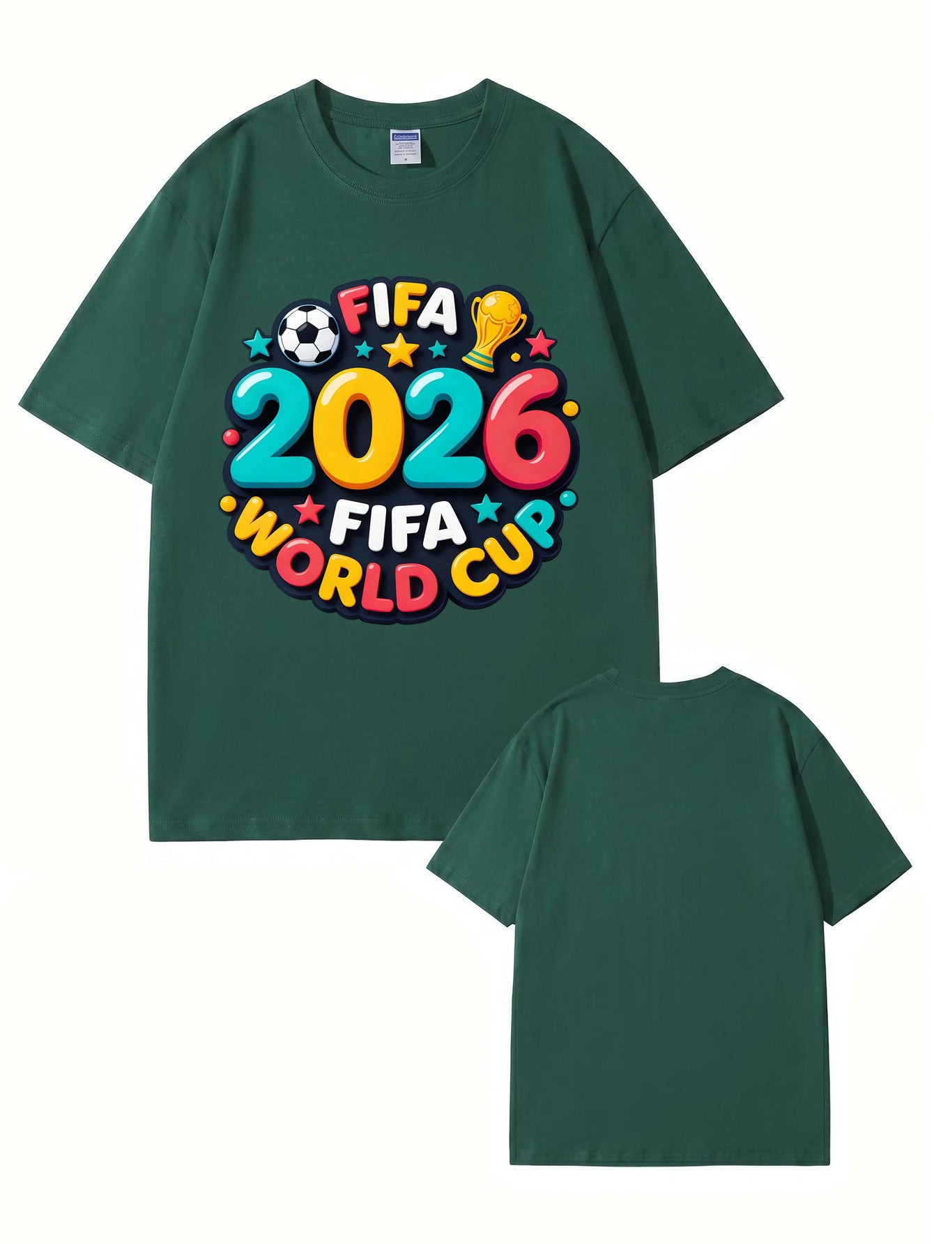 2026 FIFA World Cup Graphic Print T-Shirt - Premium 200GSM Cotton Tee