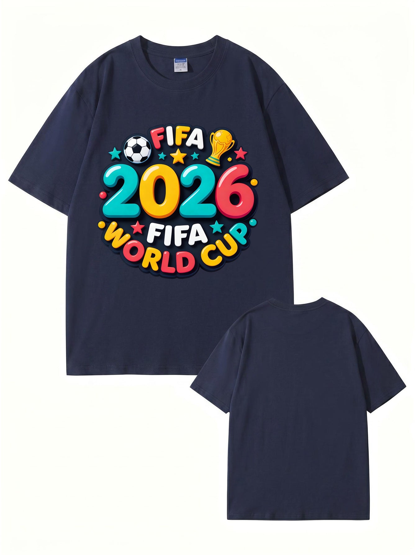 2026 FIFA World Cup Graphic Print T-Shirt - Premium 200GSM Cotton Tee