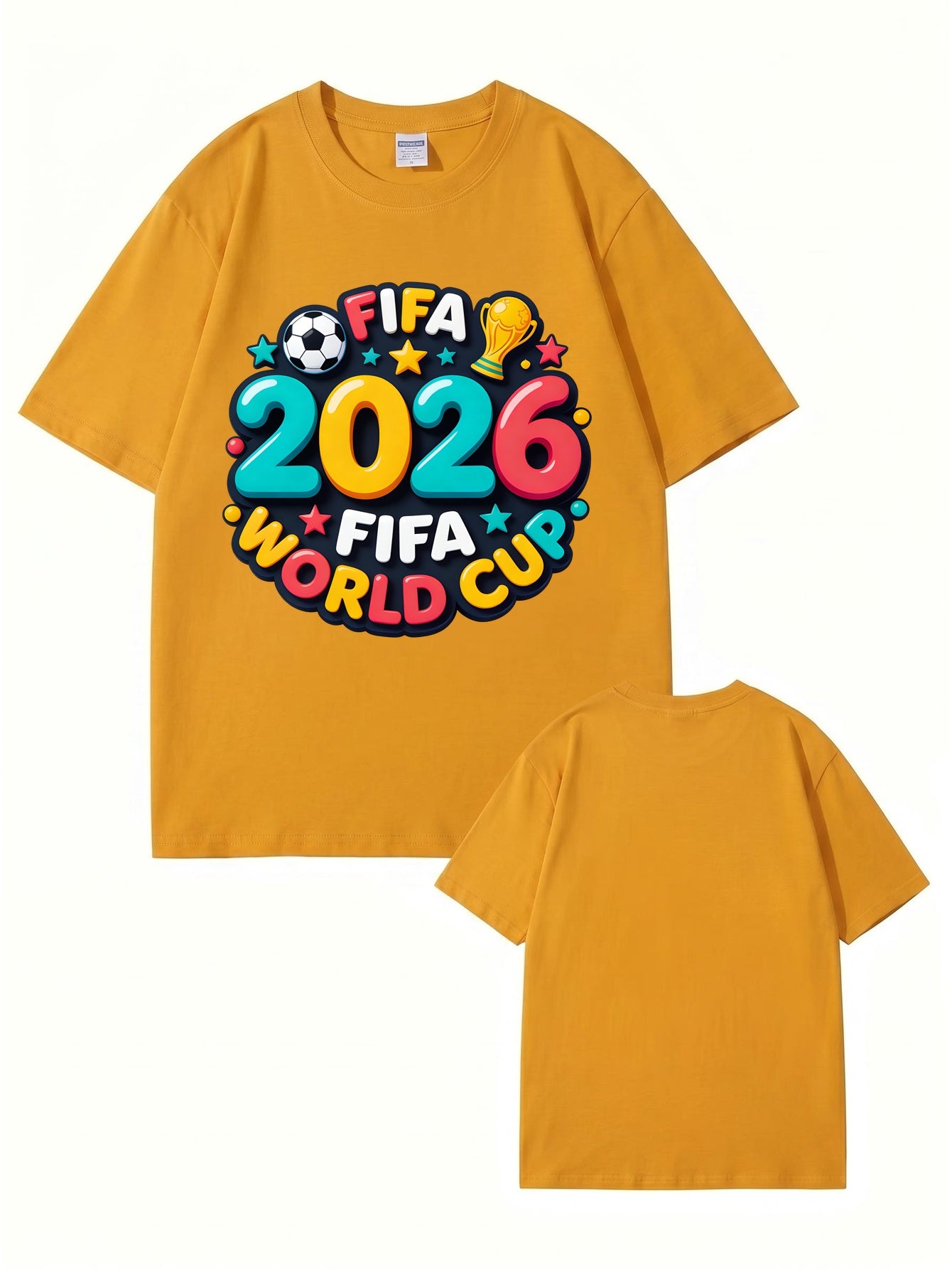 2026 FIFA World Cup Graphic Print T-Shirt - Premium 200GSM Cotton Tee