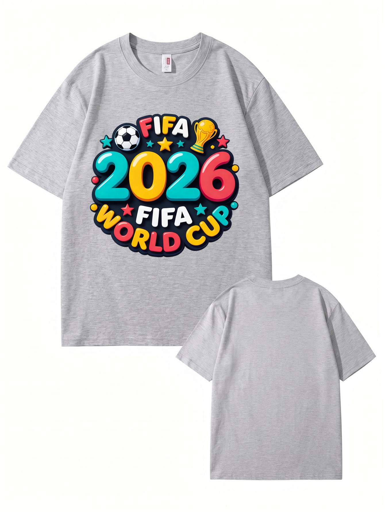 2026 FIFA World Cup Graphic Print T-Shirt - Premium 200GSM Cotton Tee